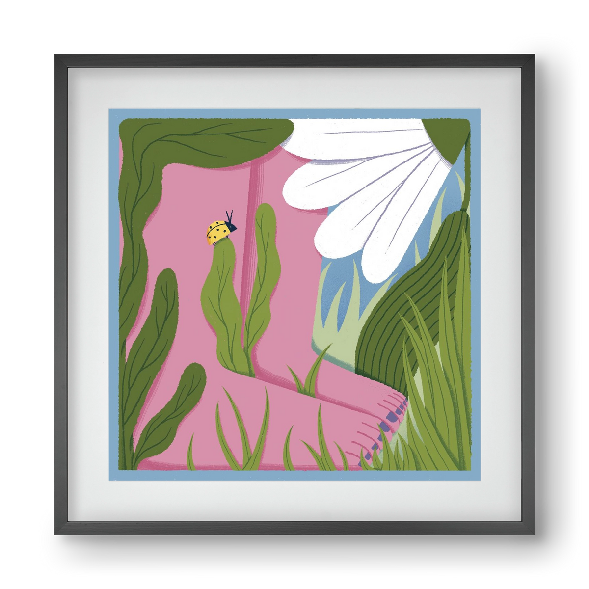 Touch the Ground, 40x40 cm (30x30 cm), Fekete keret, paszpartuval