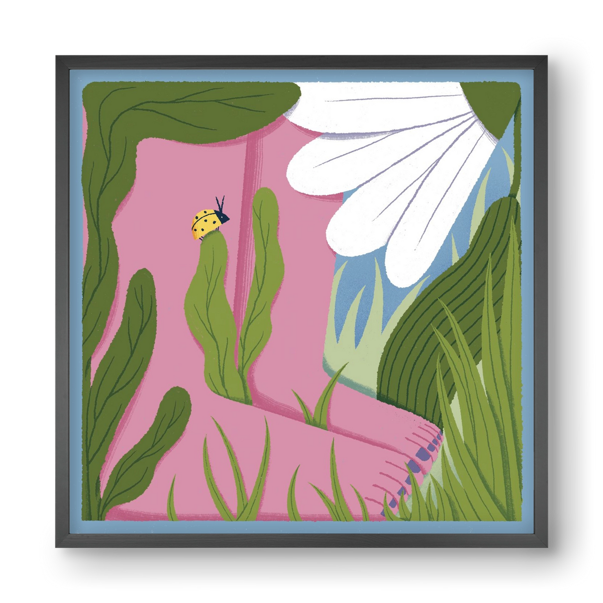 Touch the Ground, 40x40 cm (40x40 cm), Fekete keret