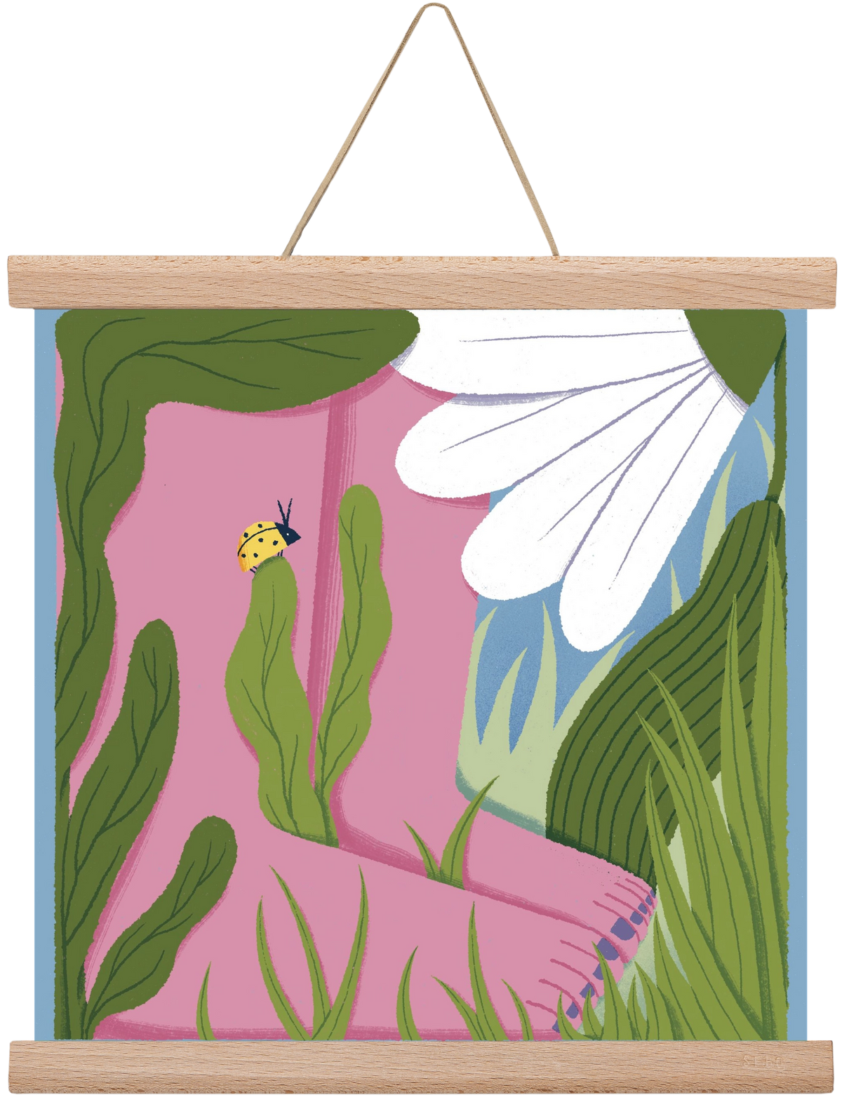 Touch the Ground, 30x30 cm (30x30 cm), Tölgy akasztó