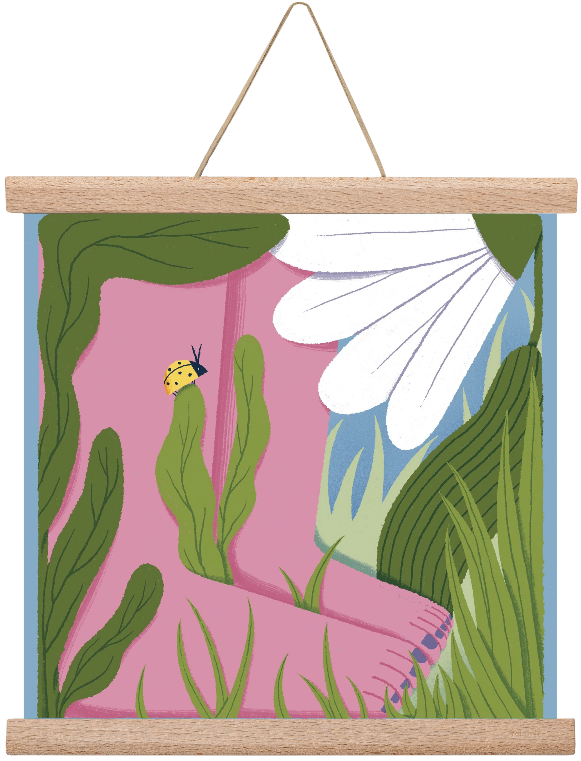 Touch the Ground, 30x30 cm (30x30 cm), Tölgy akasztó