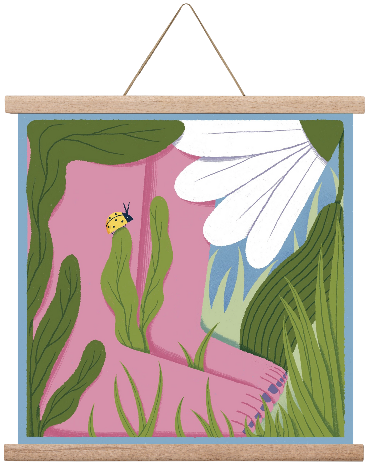 Touch the Ground, 40x40 cm (40x40 cm), Tölgy akasztó