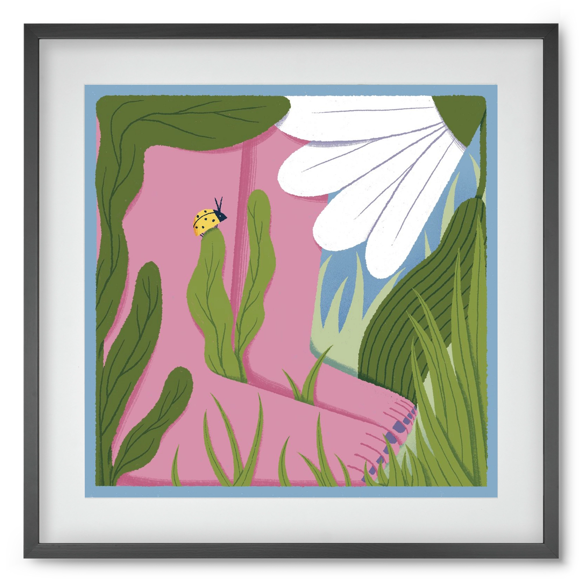 Touch the Ground, 50x50 cm (40x40 cm), Fekete keret, paszpartuval