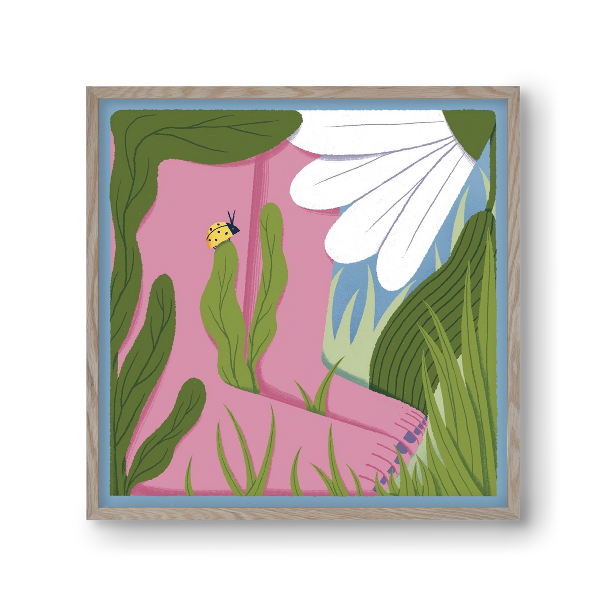 Touch the Ground, 30x30 cm (30x30 cm), Tölgy keret