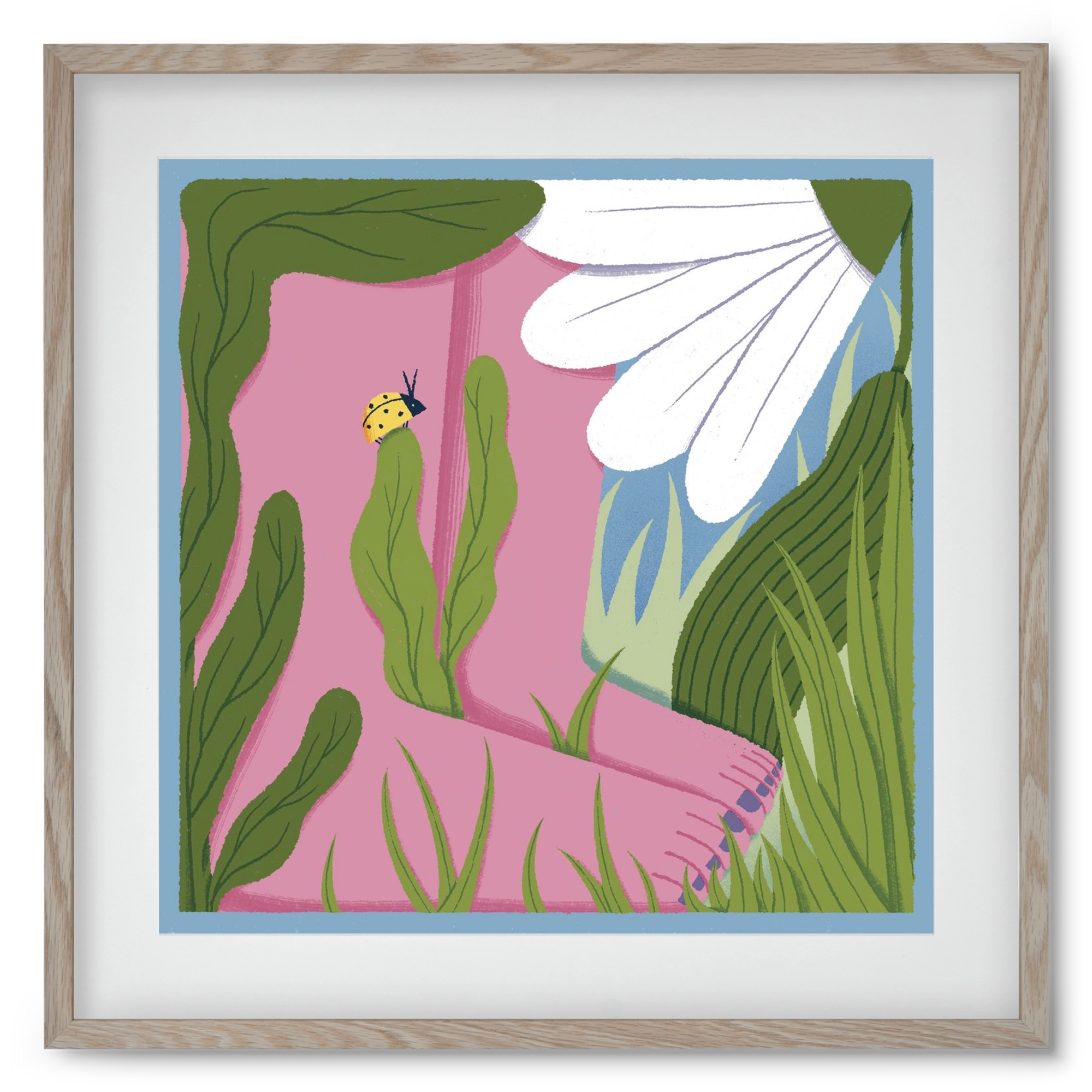 Touch the Ground, 50x50 cm (40x40 cm), Tölgy keret, paszpartuval