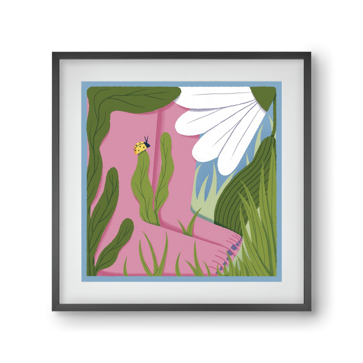 Touch the Ground, 30x30 cm (20x20 cm), Fekete keret, paszpartuval