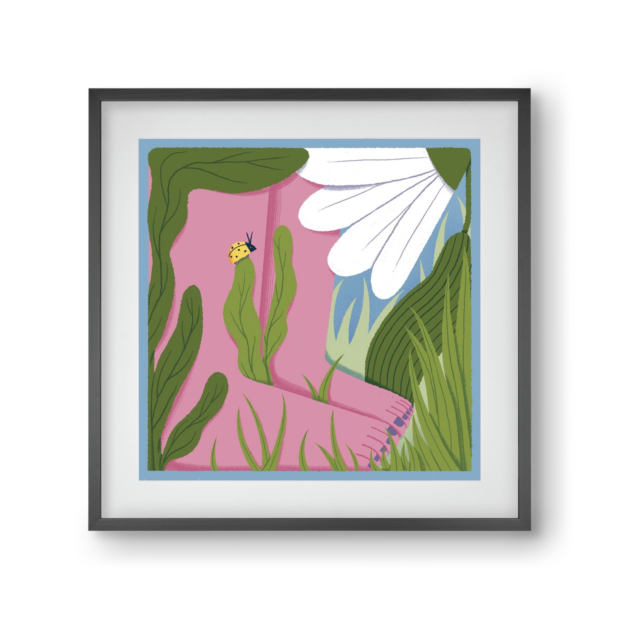 Touch the Ground, 30x30 cm (20x20 cm), Fekete keret, paszpartuval