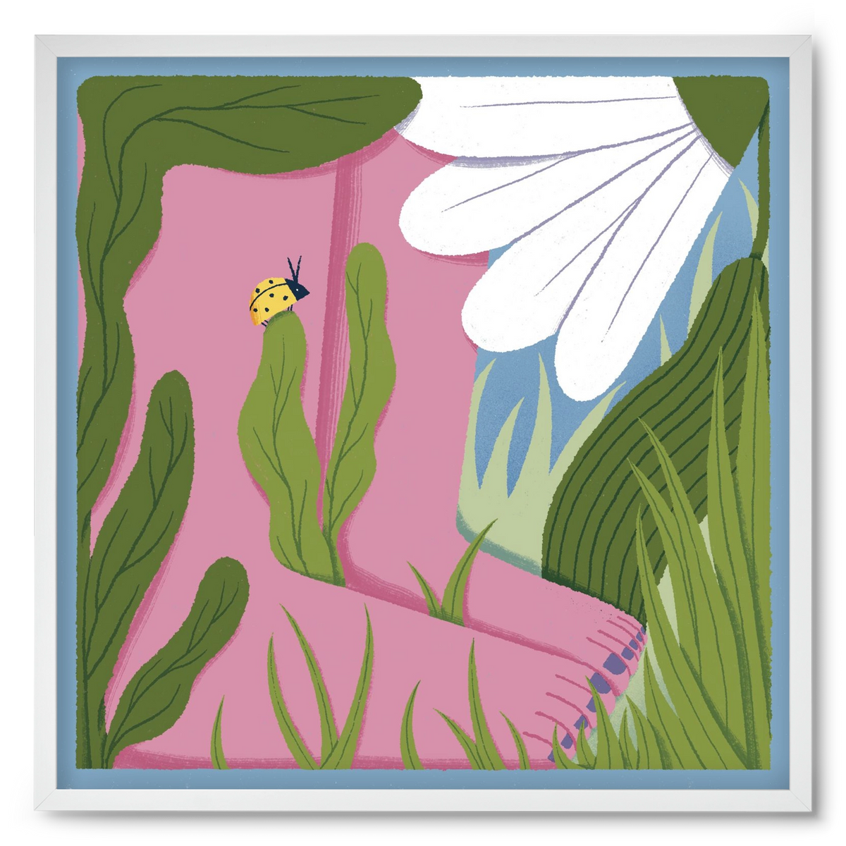 Touch the Ground, 50x50 cm (50x50 cm), Fehér keret