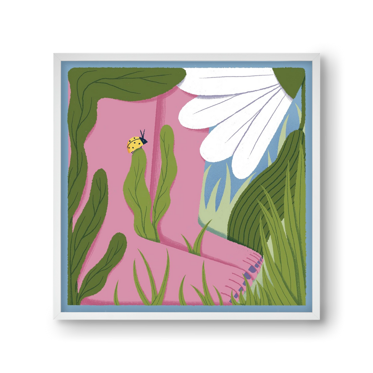 Touch the Ground, 30x30 cm (30x30 cm), Fehér keret