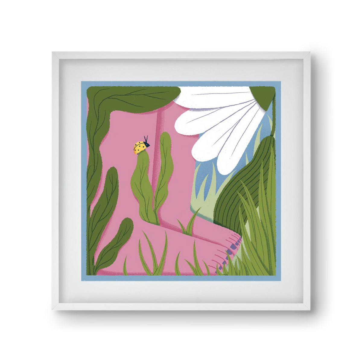 Touch the Ground, 30x30 cm (20x20 cm), Fehér keret, paszpartuval