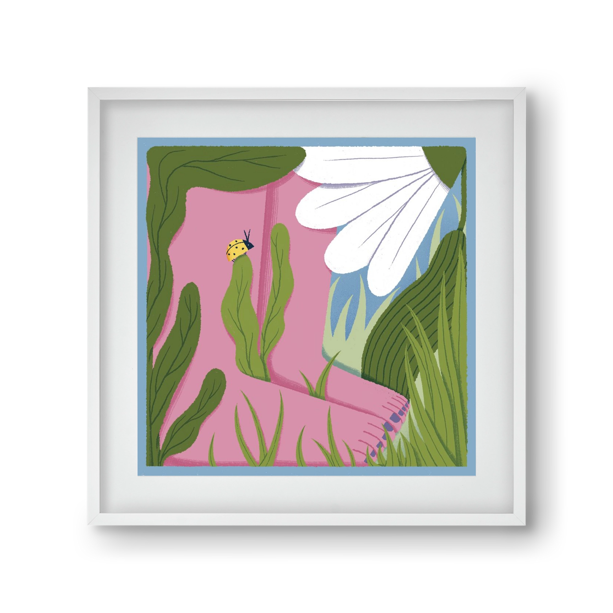 Touch the Ground, 30x30 cm (20x20 cm), Fehér keret, paszpartuval