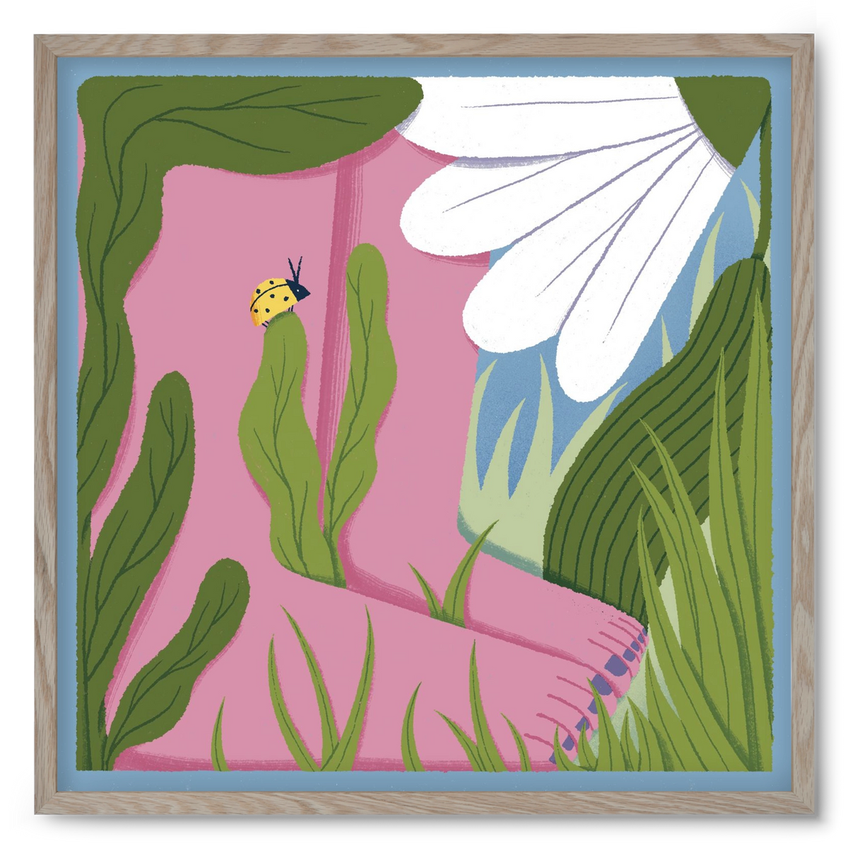 Touch the Ground, 50x50 cm (50x50 cm), Tölgy keret