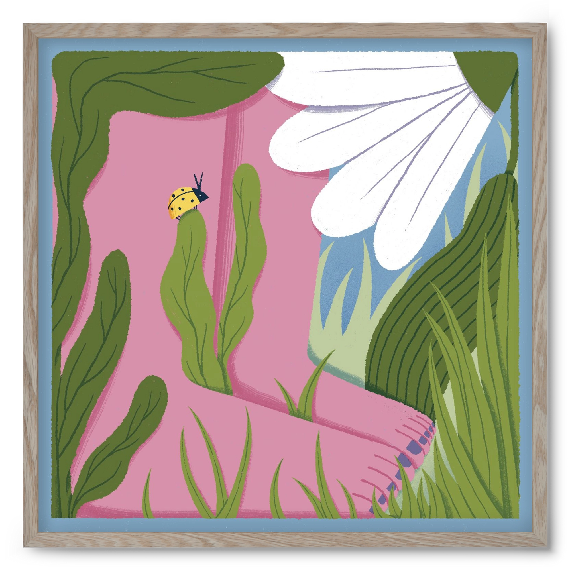 Touch the Ground, 50x50 cm (50x50 cm), Tölgy keret