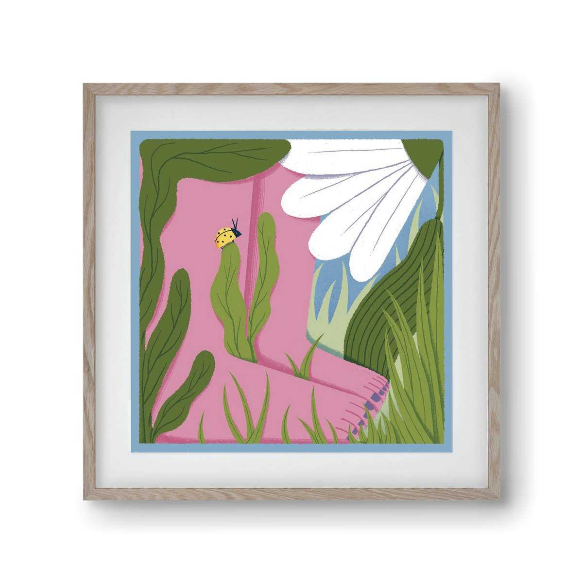 Touch the Ground, 30x30 cm (20x20 cm), Tölgy keret, paszpartuval