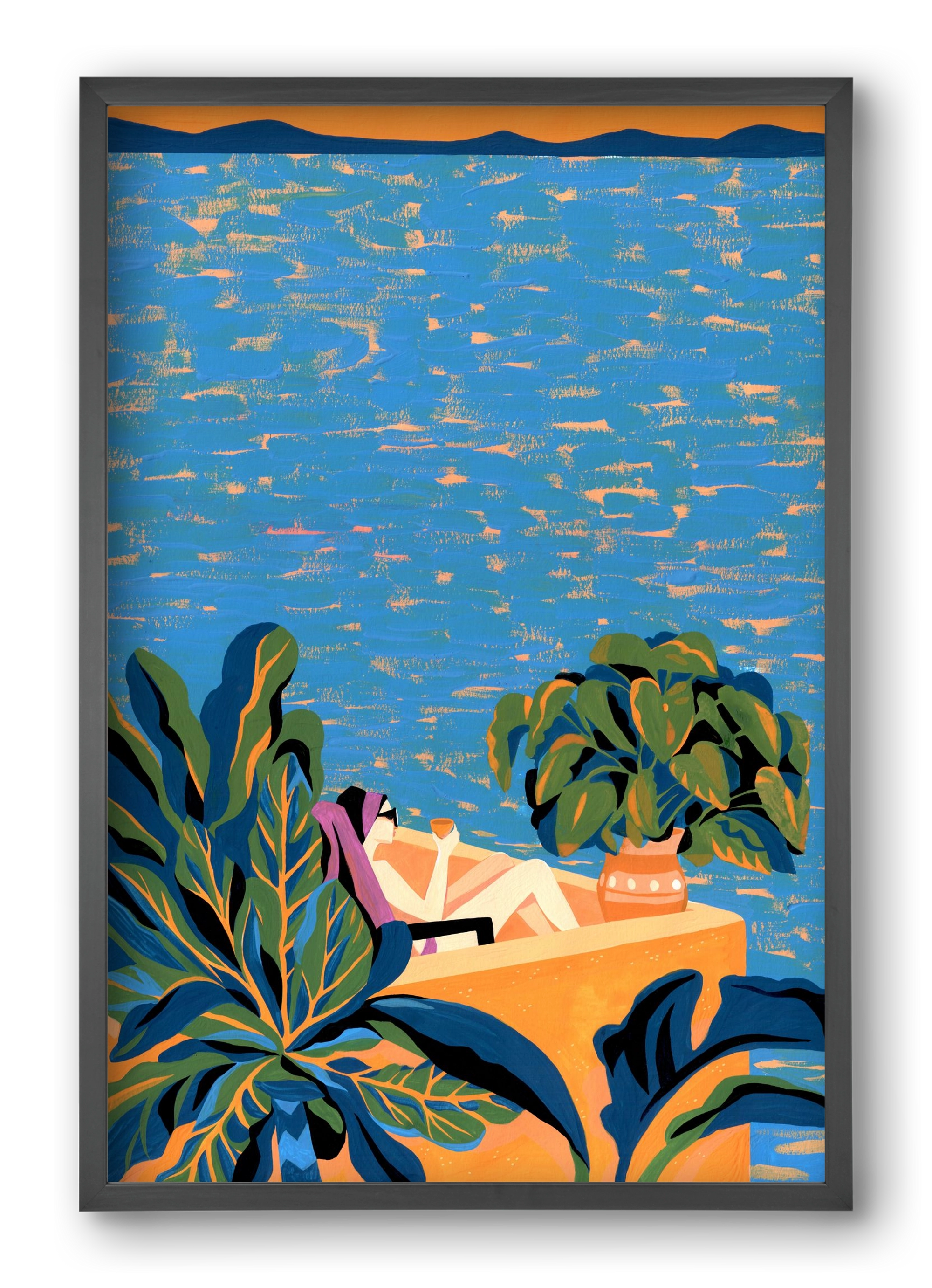 Tenerife, 40x60 cm (40x60 cm), Fekete keret