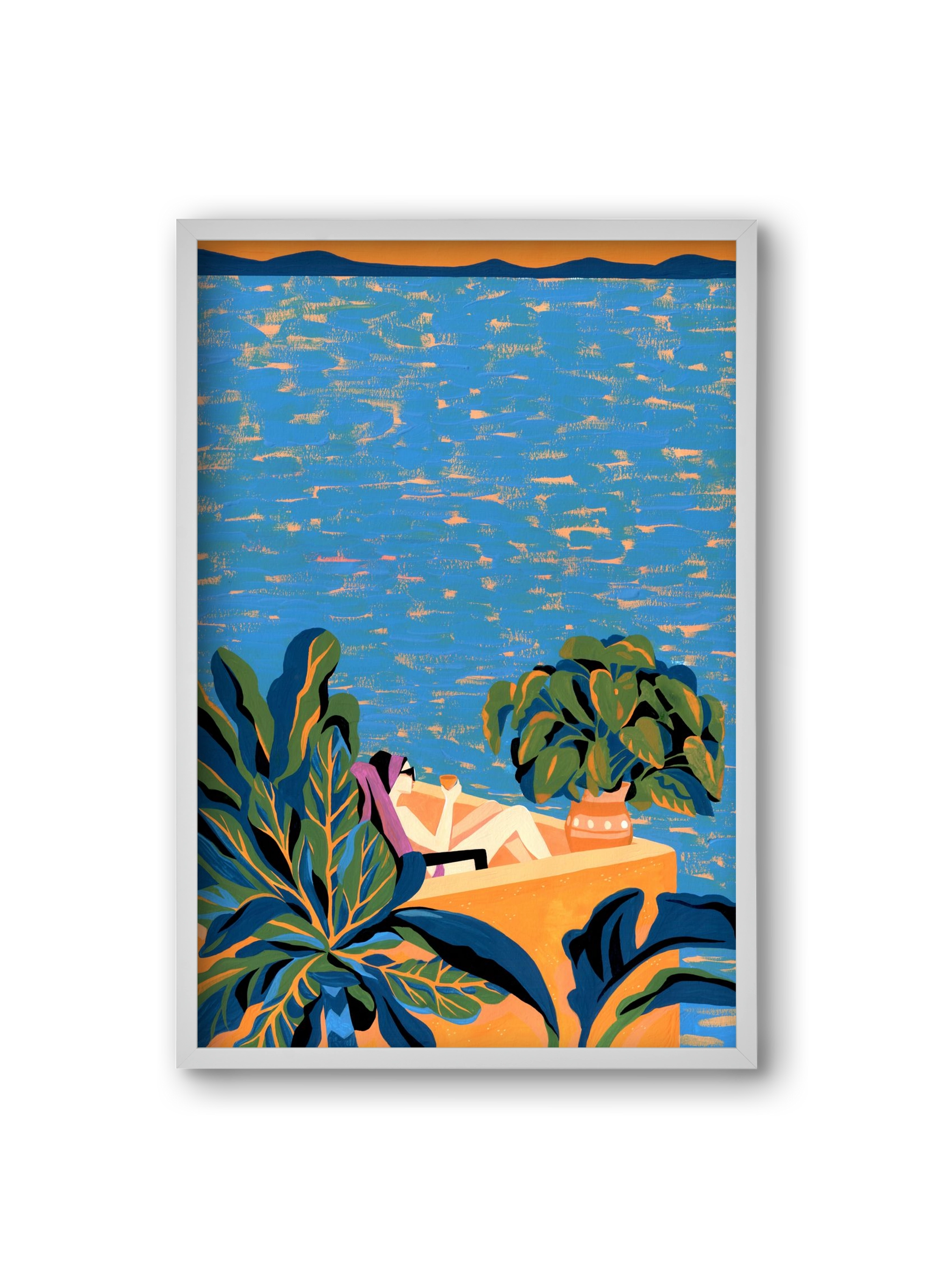 Tenerife, 20x30 cm (20x30 cm), Fehér keret