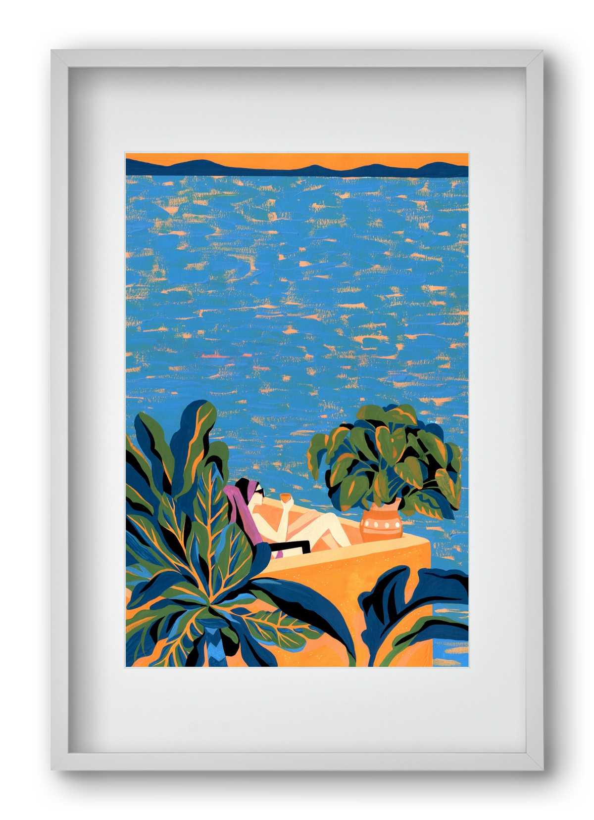 Tenerife, 40x60 cm (30x45 cm), Fehér keret, paszpartuval