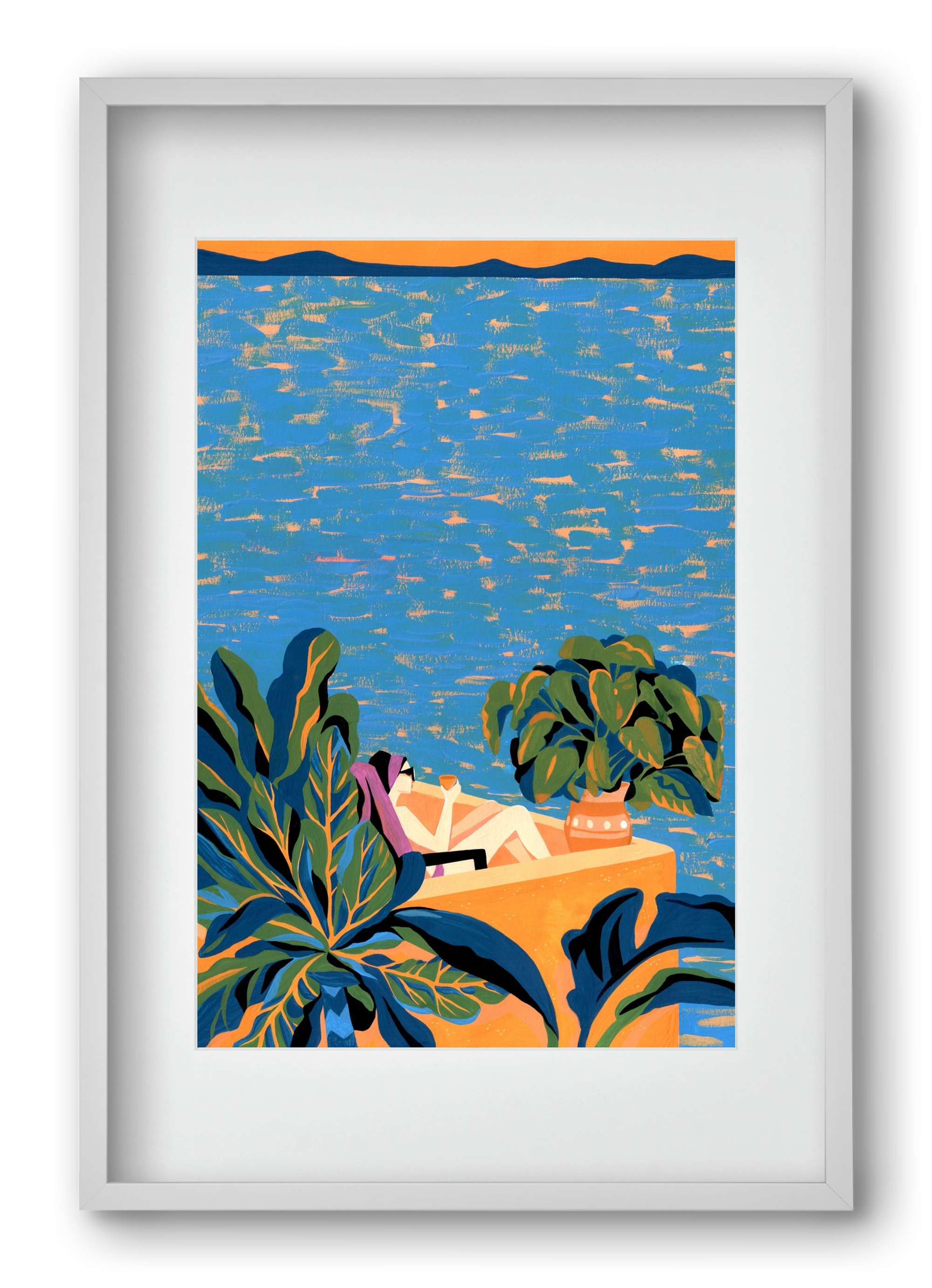 Tenerife, 40x60 cm (30x45 cm), Fehér keret, paszpartuval