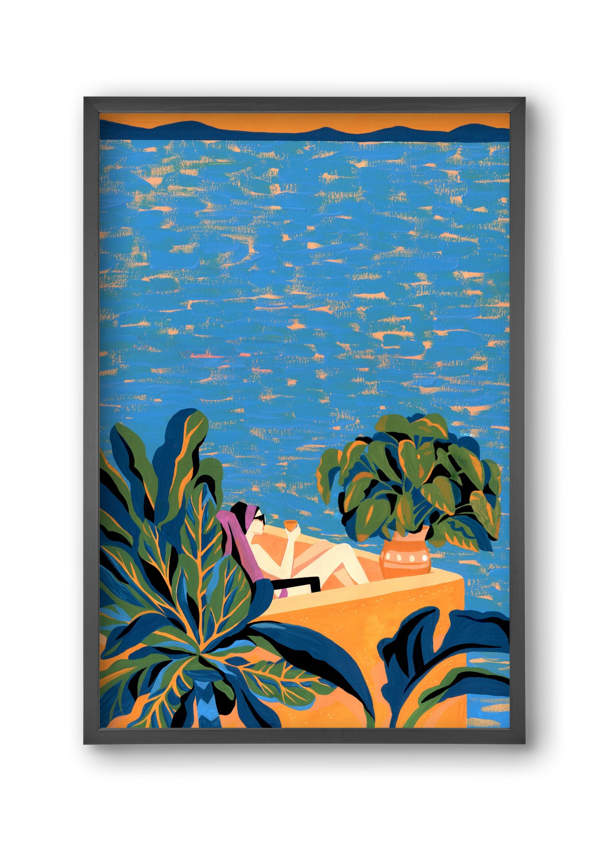 Tenerife, 30x45 cm (30x45 cm), Fekete keret