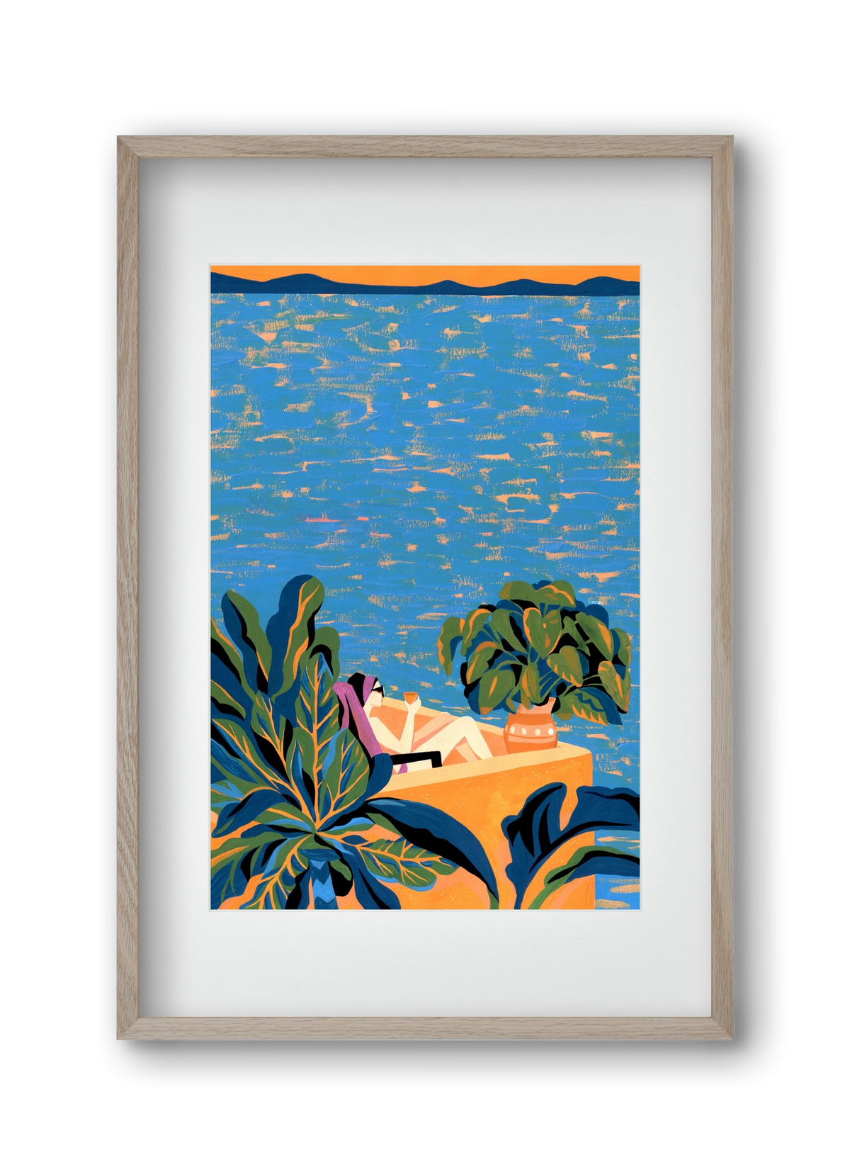 Tenerife, 30x45 cm (20x30 cm), Tölgy keret, paszpartuval