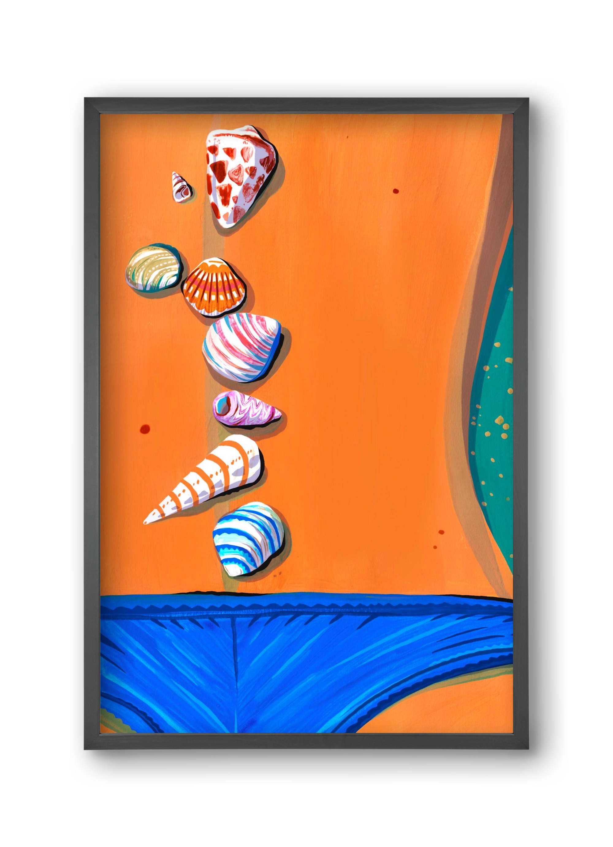 Shells, 30x45 cm (30x45 cm), Fekete keret