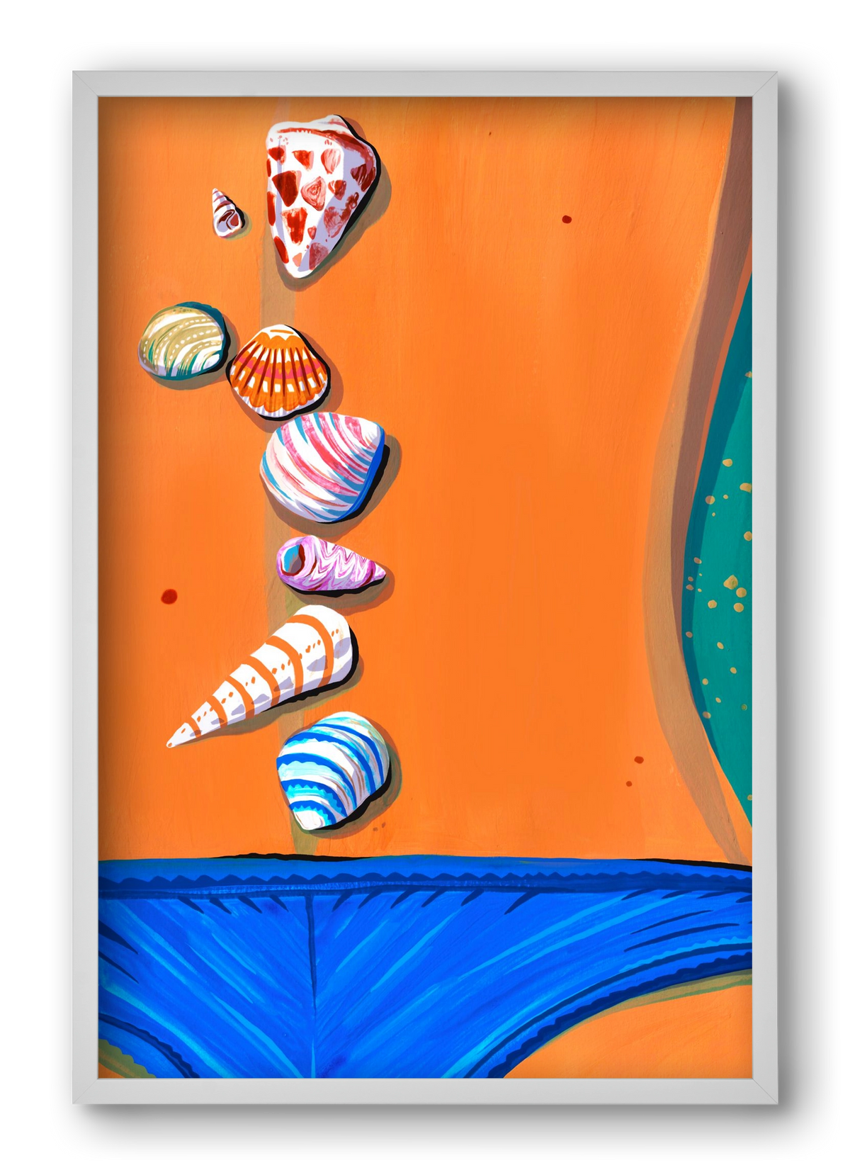 Shells, 40x60 cm (40x60 cm), Fehér keret