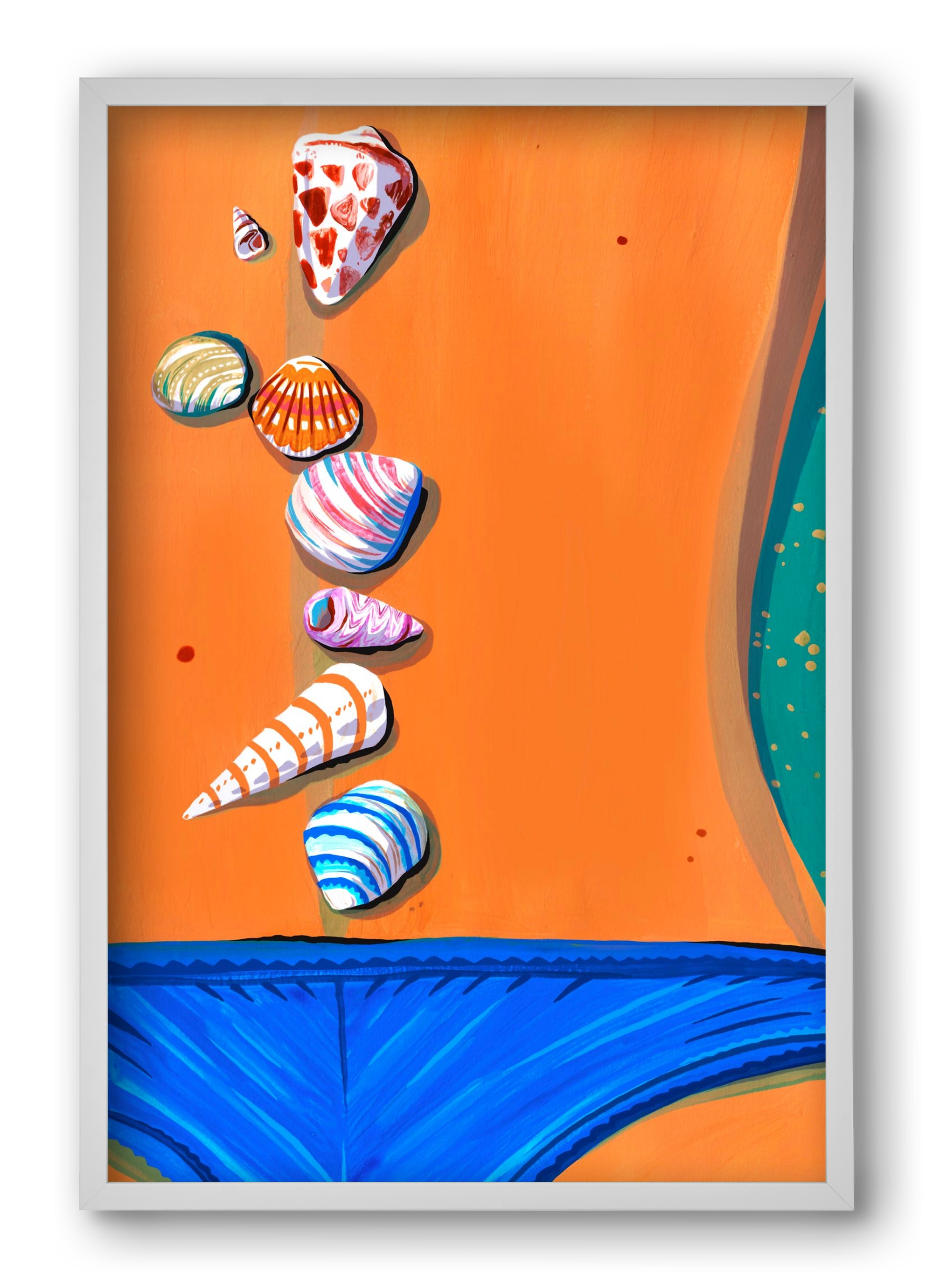 Shells, 40x60 cm (40x60 cm), Fehér keret