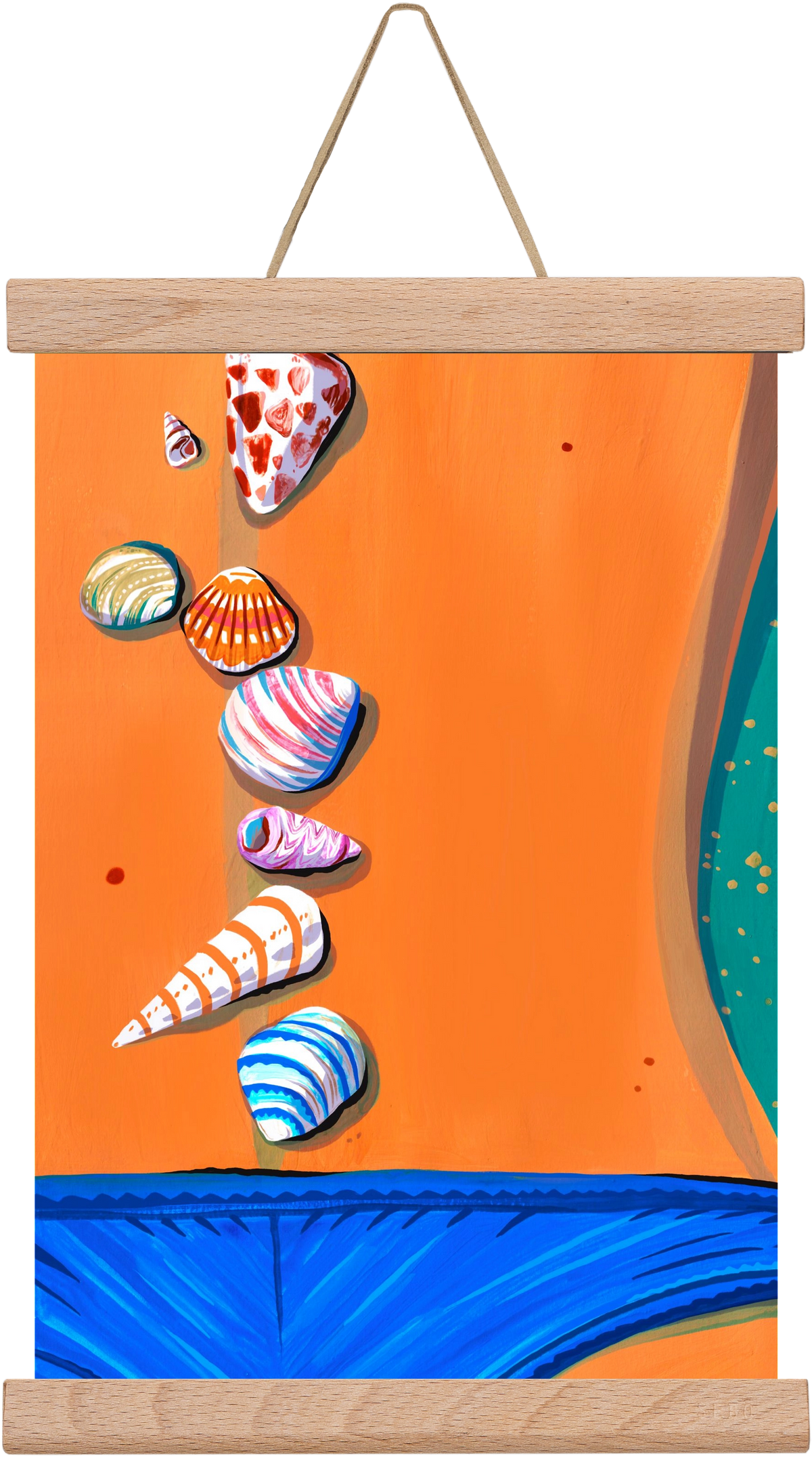 Shells, 20x30 cm (20x30 cm), Tölgy akasztó