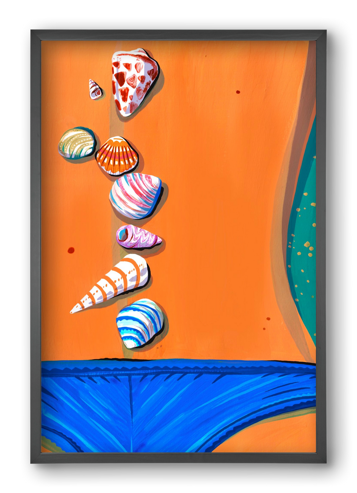 Shells, 40x60 cm (40x60 cm), Fekete keret