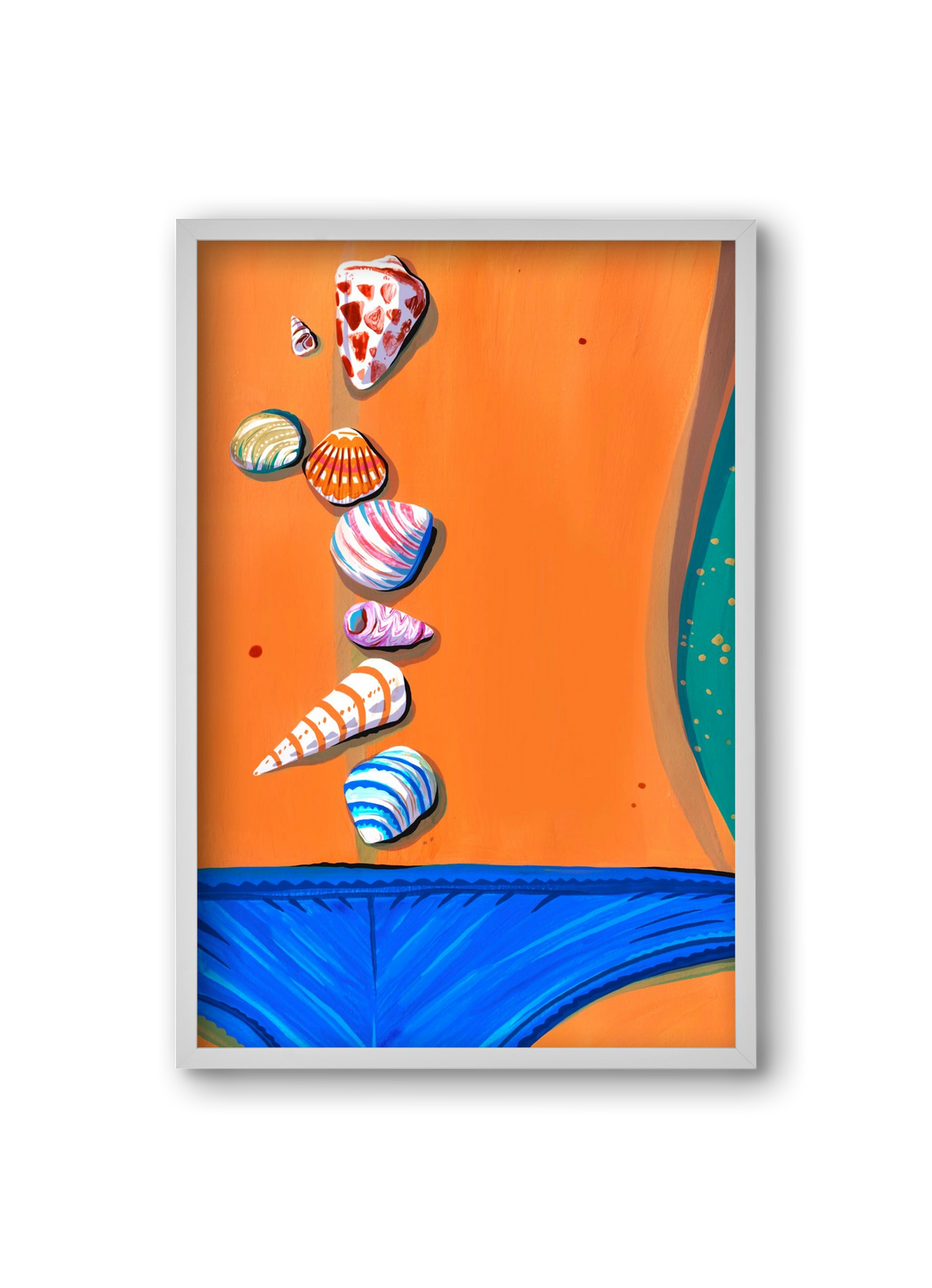 Shells, 20x30 cm (20x30 cm), Fehér keret