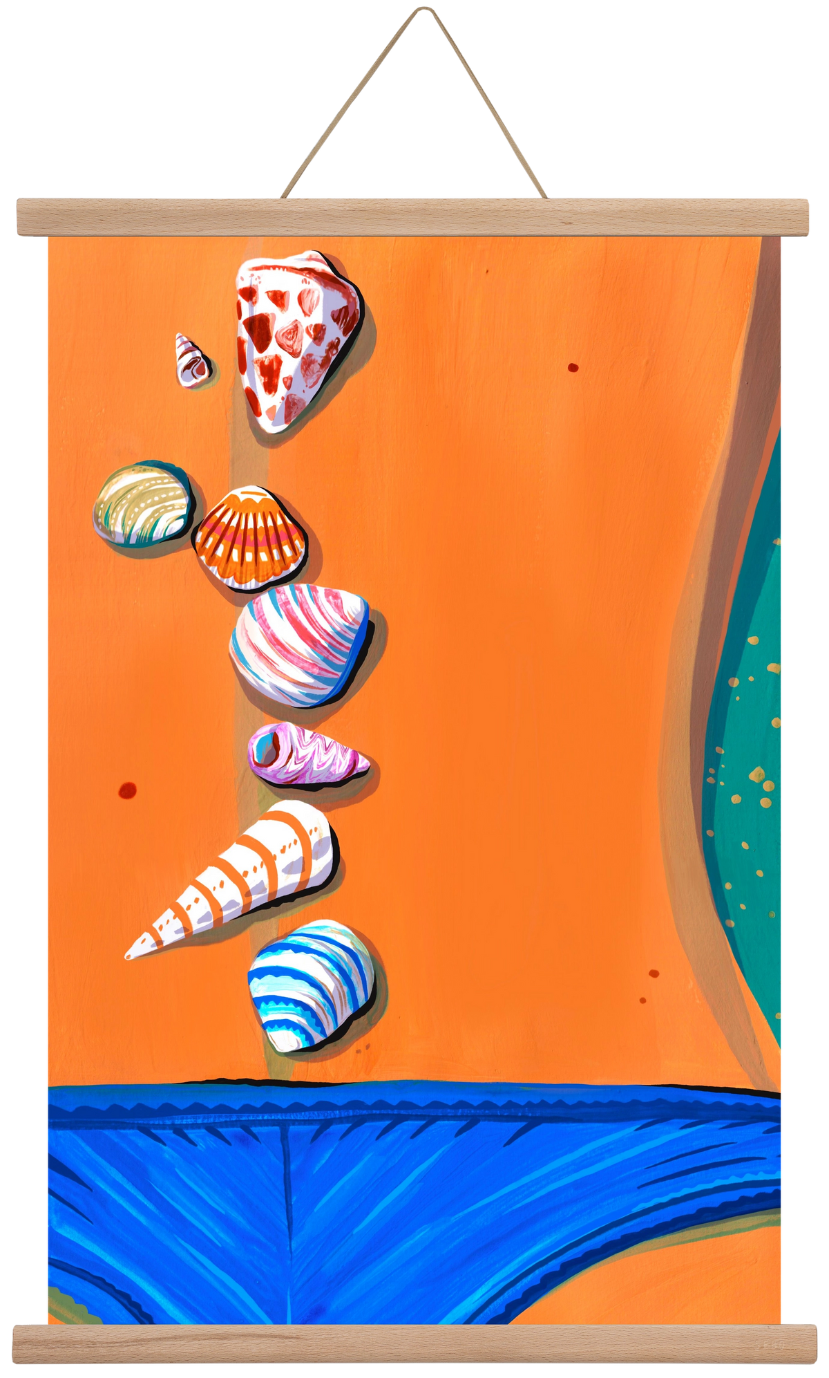 Shells, 40x60 cm (40x60 cm), Tölgy akasztó