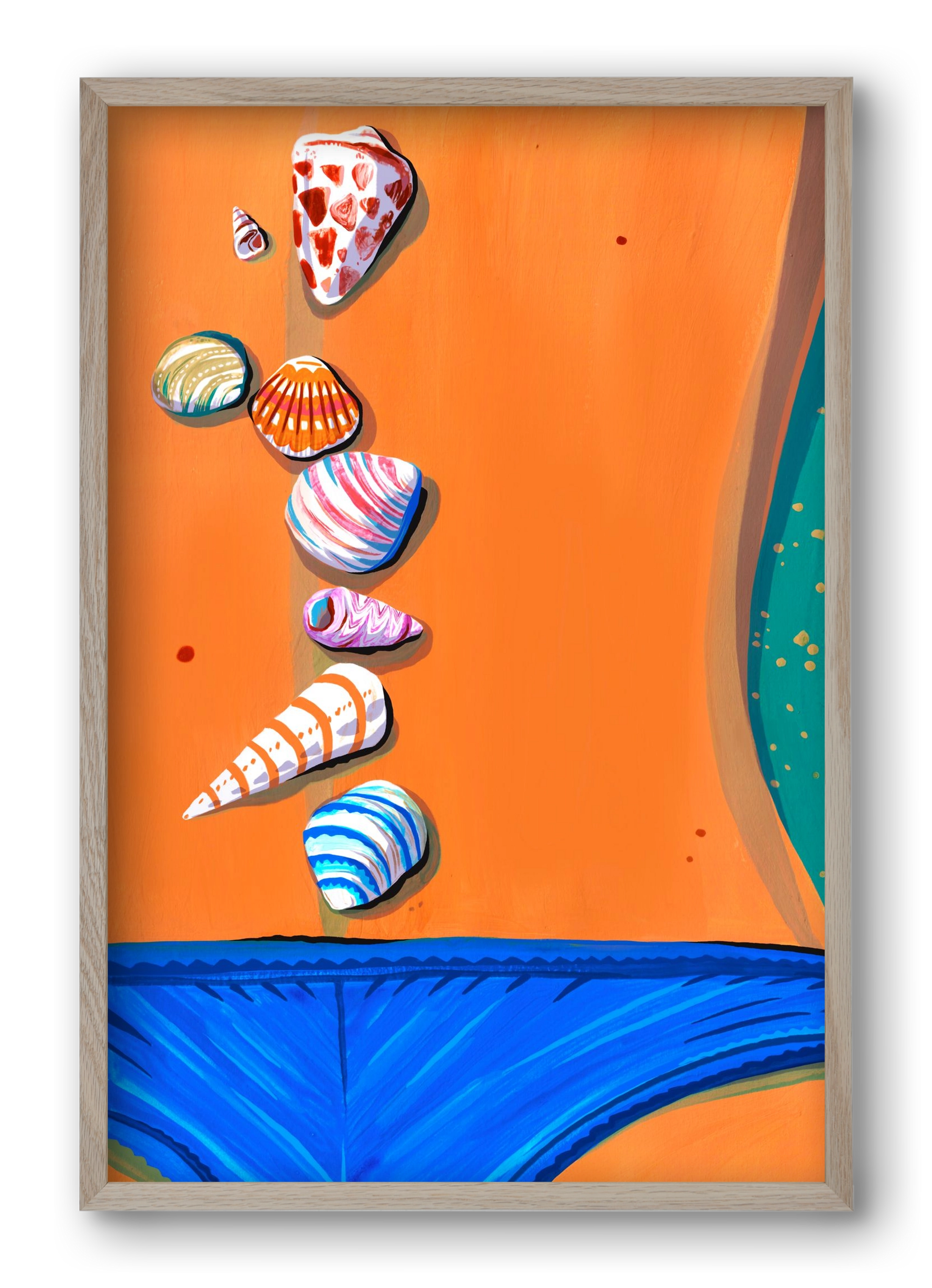 Shells, 40x60 cm (40x60 cm), Tölgy keret