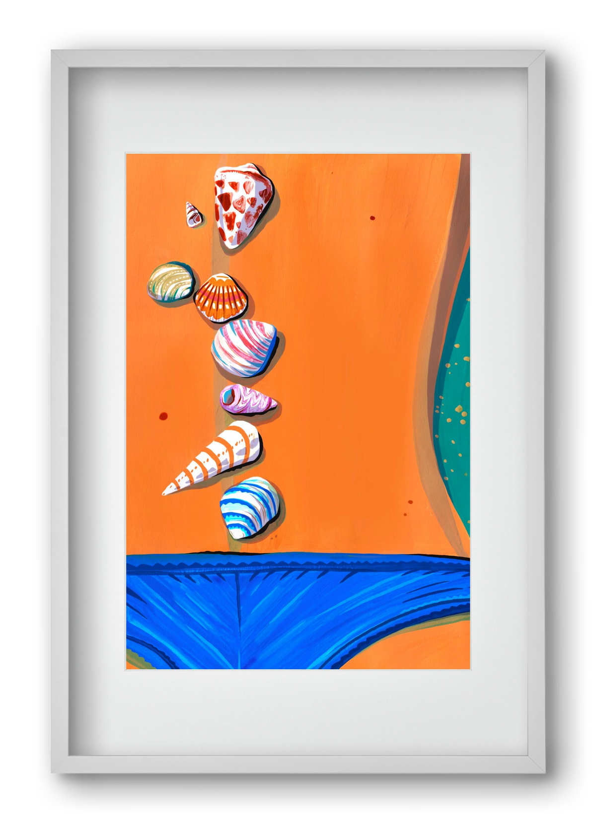 Shells, 40x60 cm (30x45 cm), Fehér keret, paszpartuval