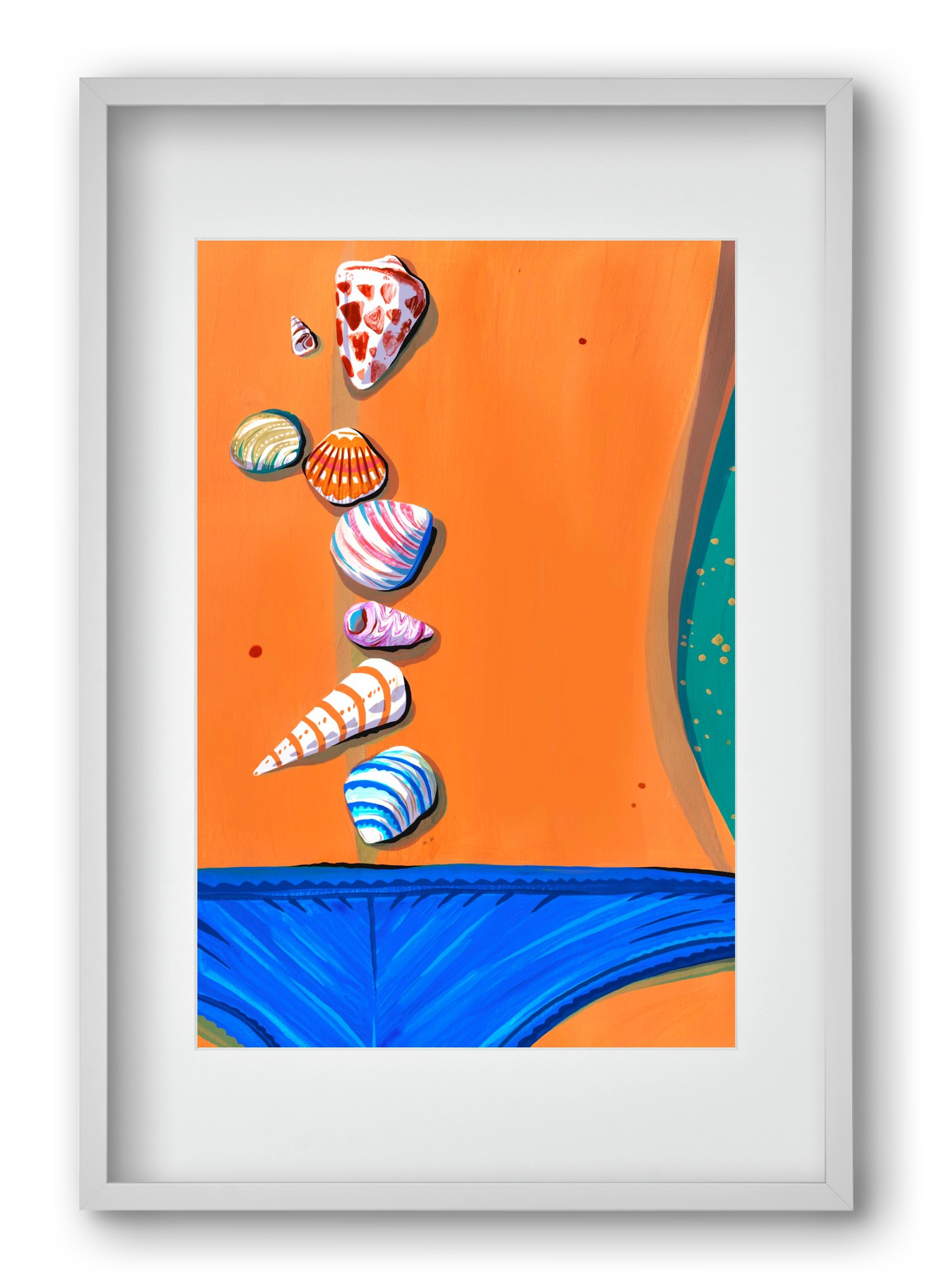 Shells, 40x60 cm (30x45 cm), Fehér keret, paszpartuval