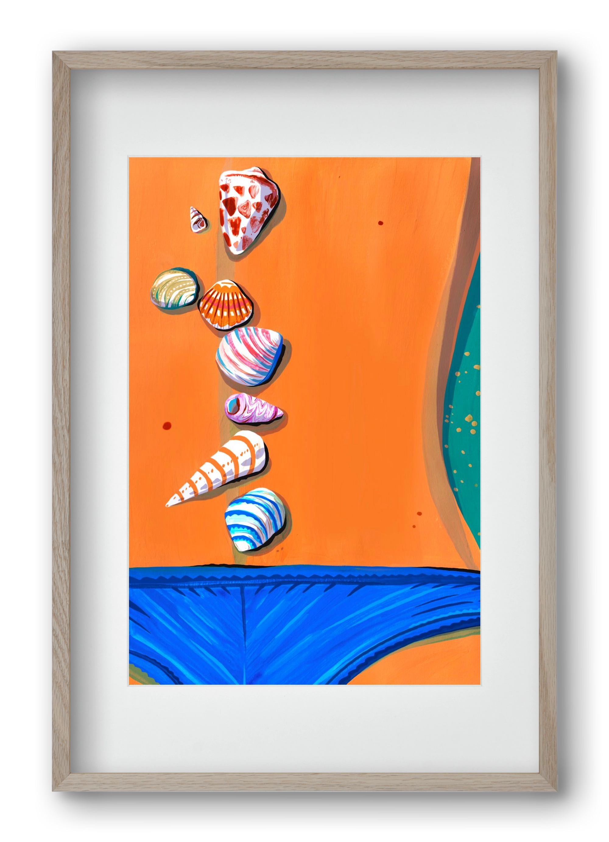 Shells, 40x60 cm (30x45 cm), Tölgy keret, paszpartuval