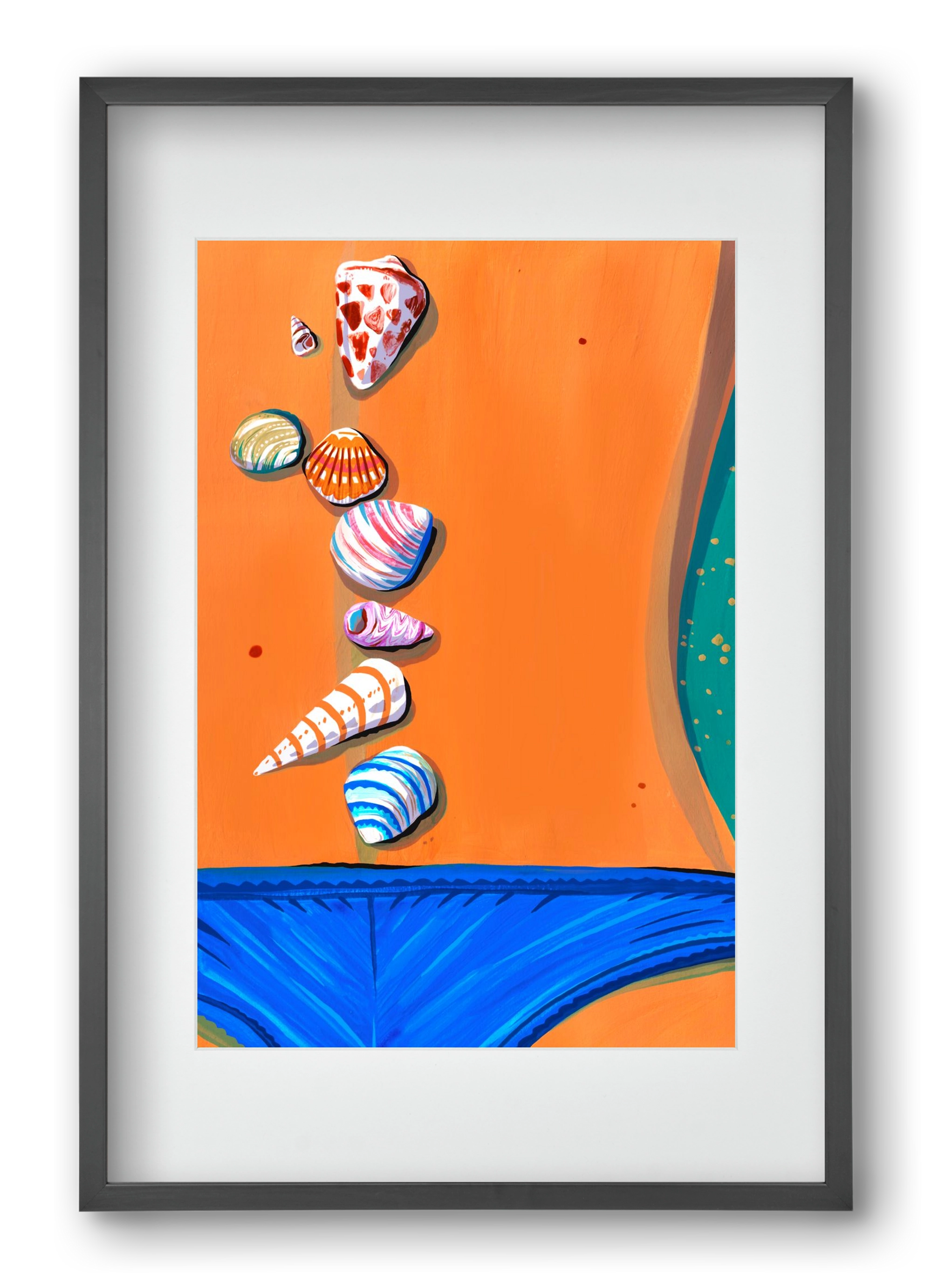 Shells, 40x60 cm (30x45 cm), Fekete keret, paszpartuval