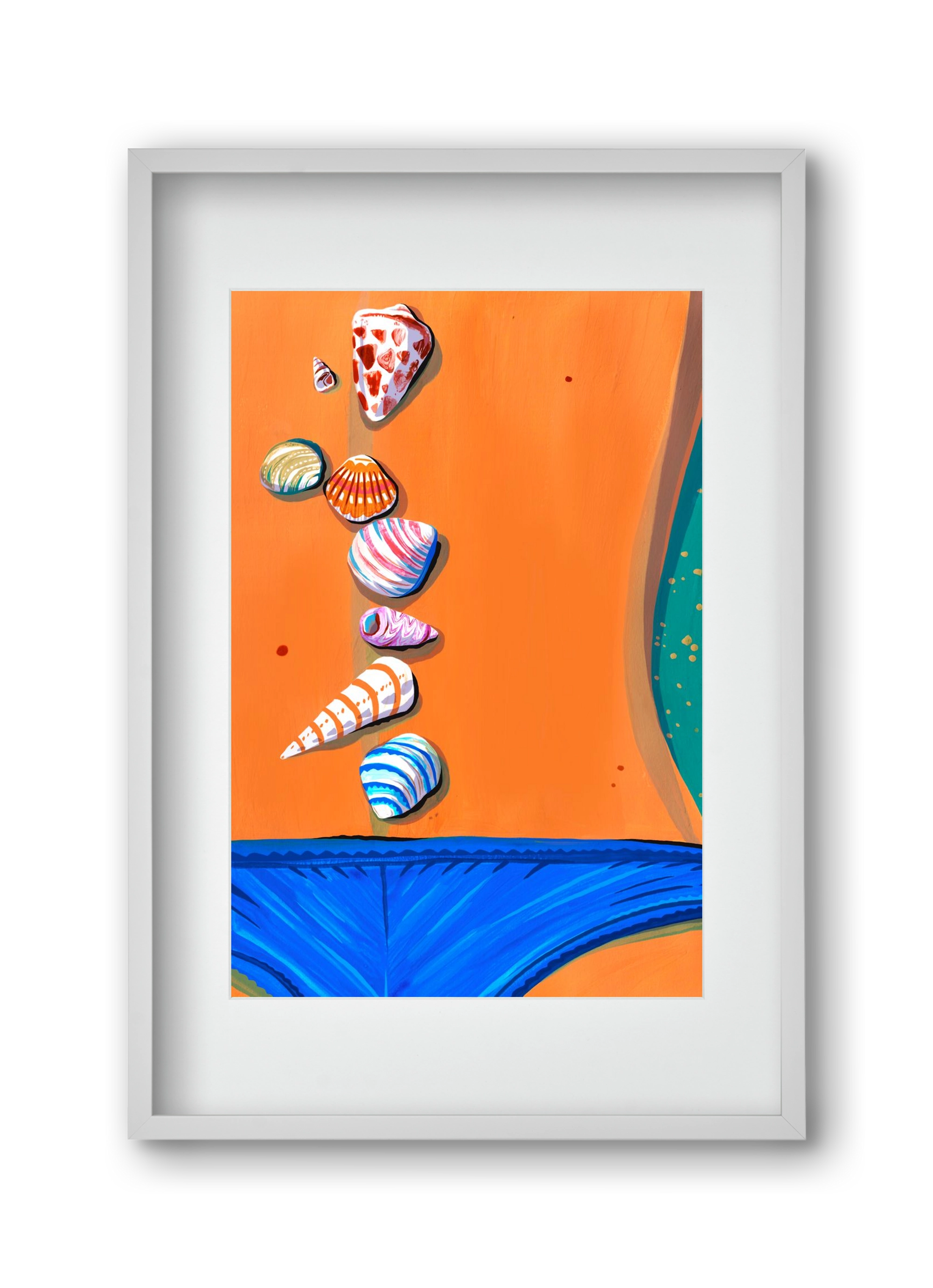 Shells, 30x45 cm (20x30 cm), Fehér keret, paszpartuval