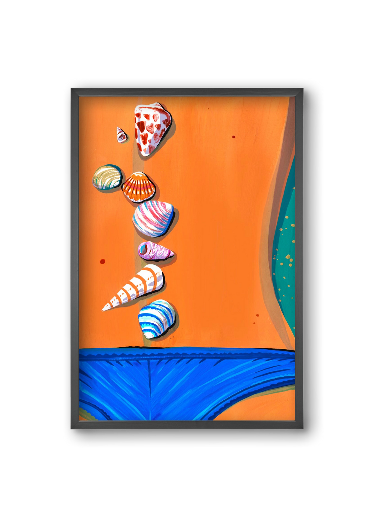 Shells, 20x30 cm (20x30 cm), Fekete keret