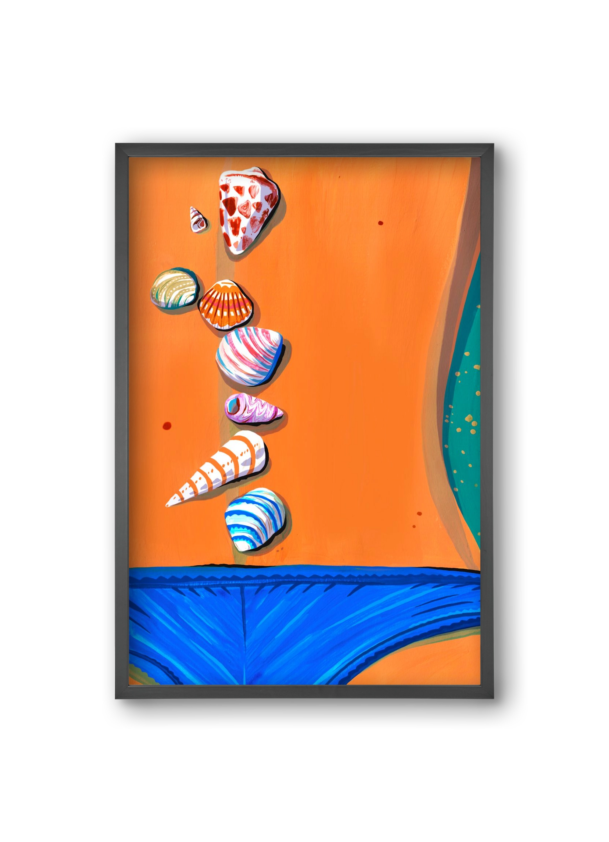 Shells, 20x30 cm (20x30 cm), Fekete keret