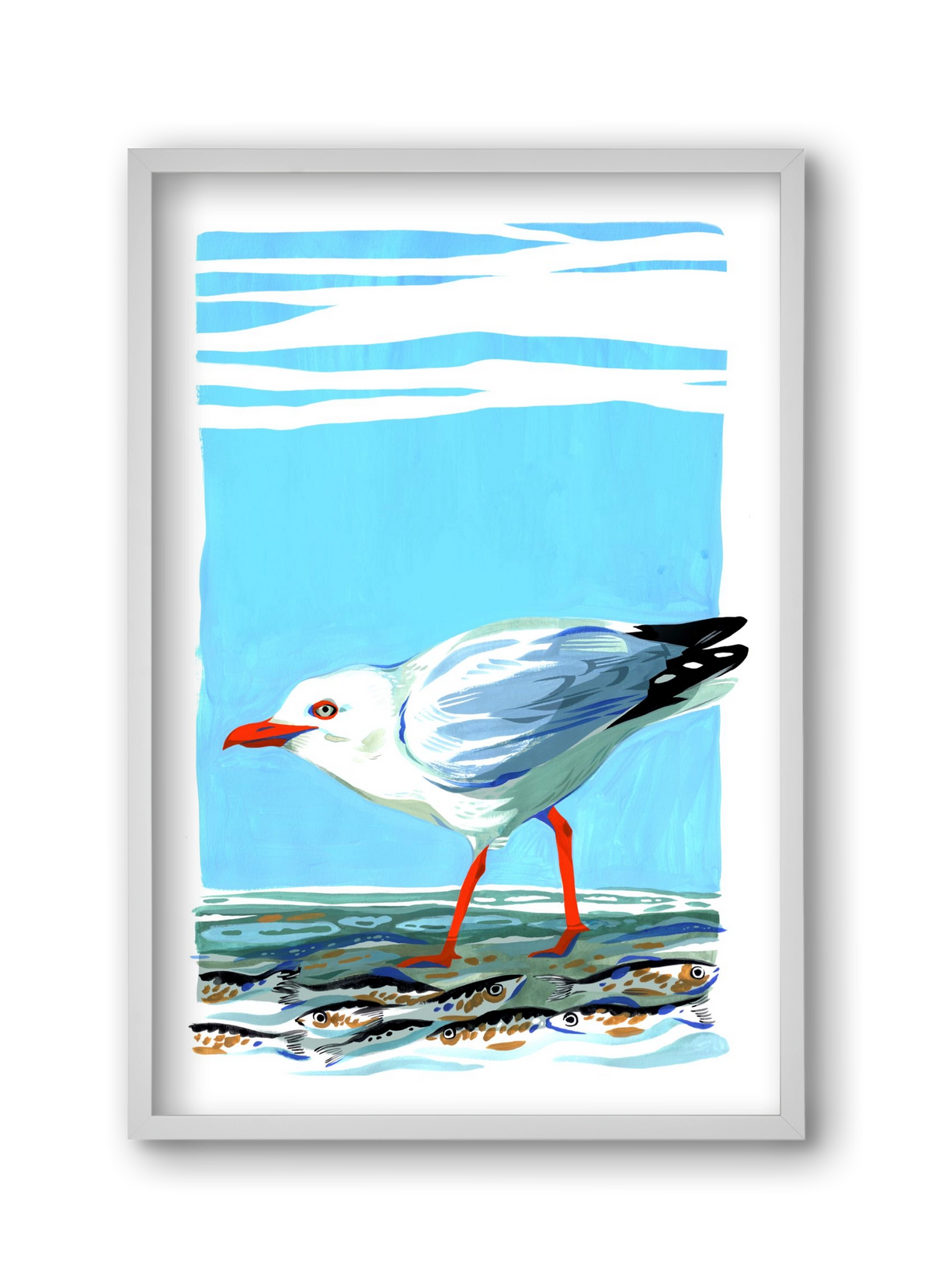 Seagull, 30x45 cm (30x45 cm), Fehér keret