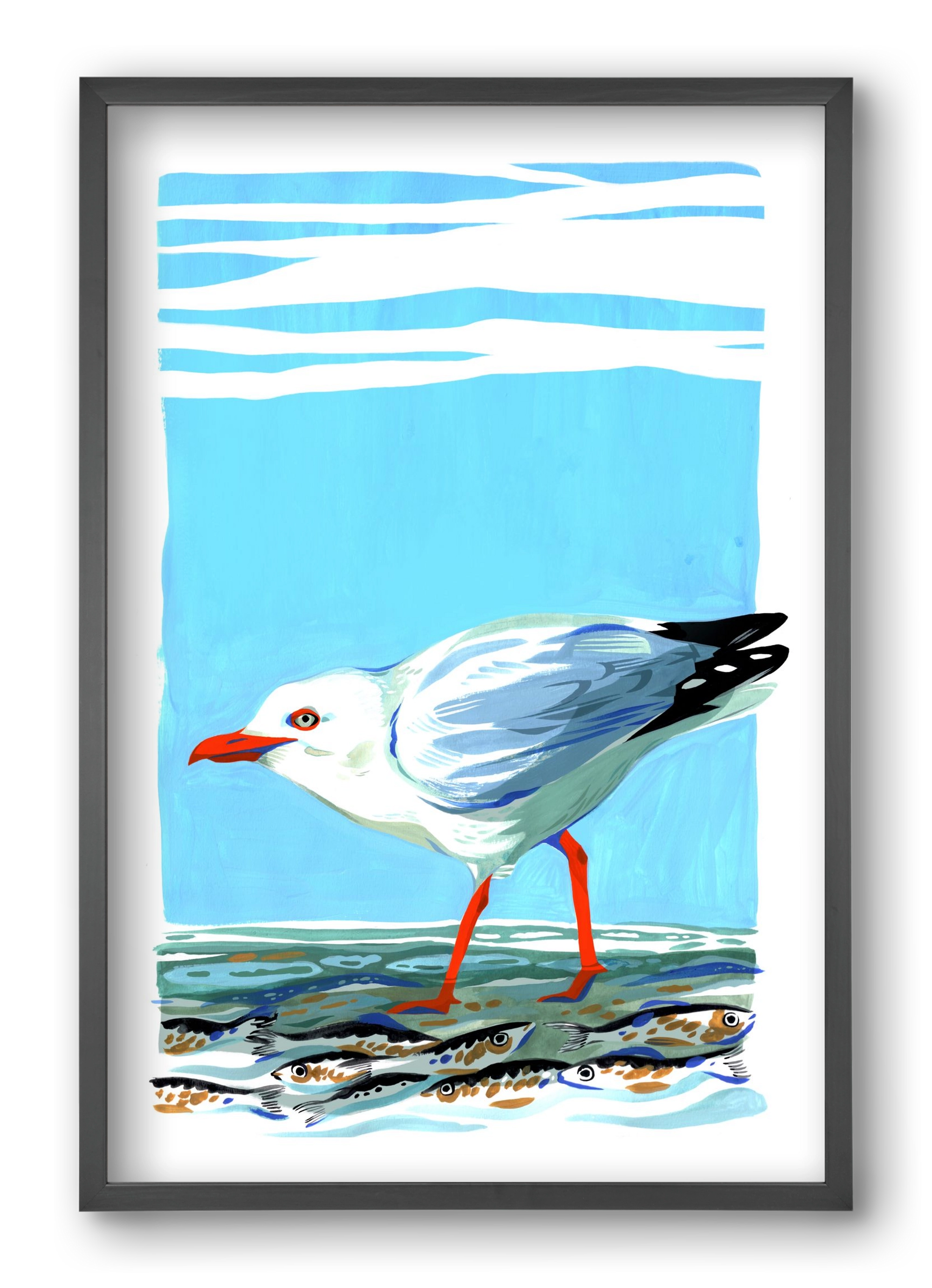 Seagull, 40x60 cm (40x60 cm), Fekete keret
