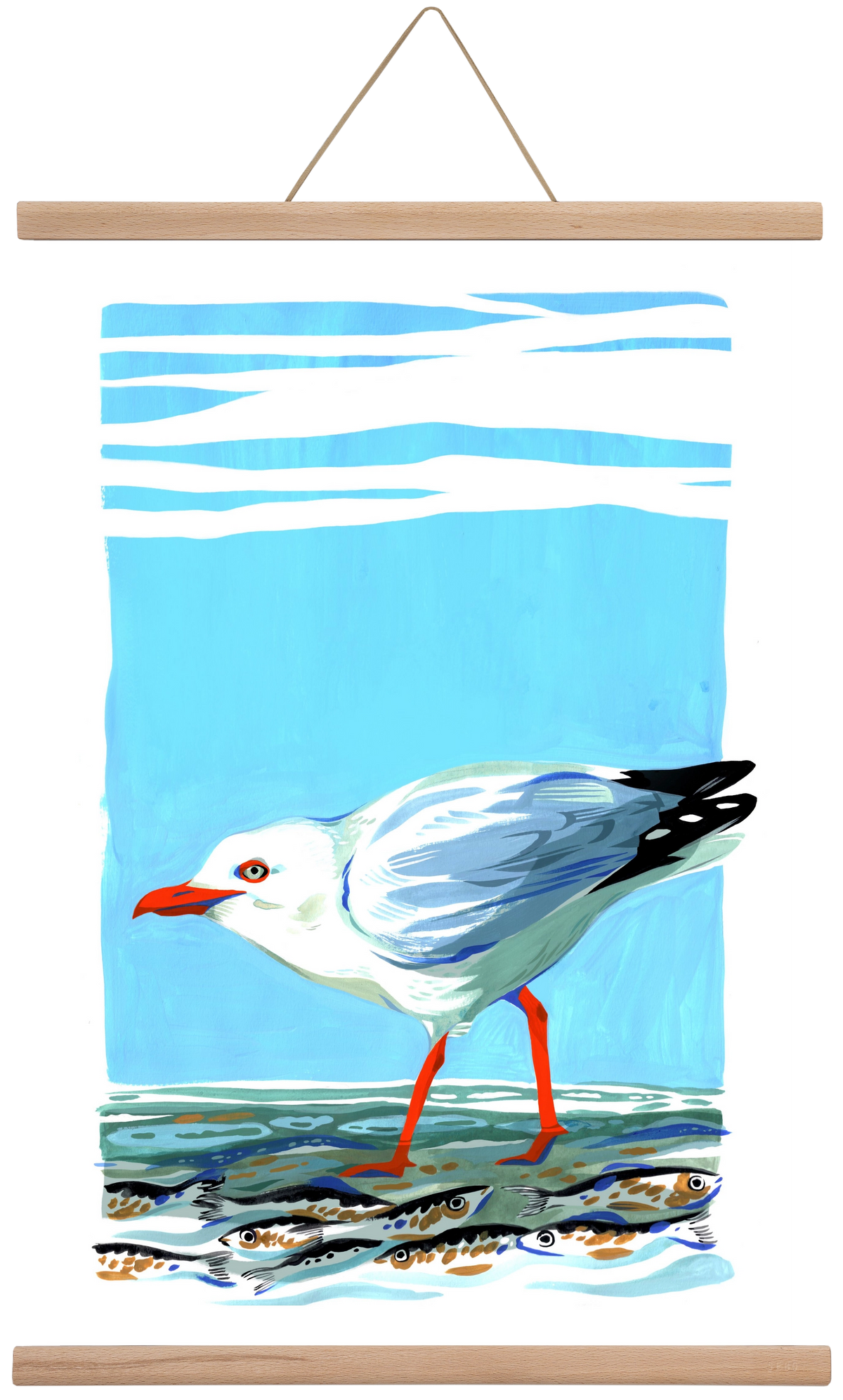 Seagull, 40x60 cm (40x60 cm), Tölgy akasztó