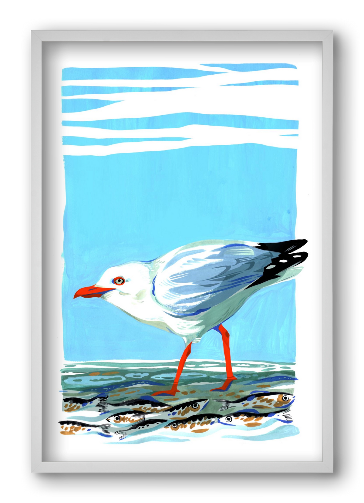 Seagull, 40x60 cm (40x60 cm), Fehér keret