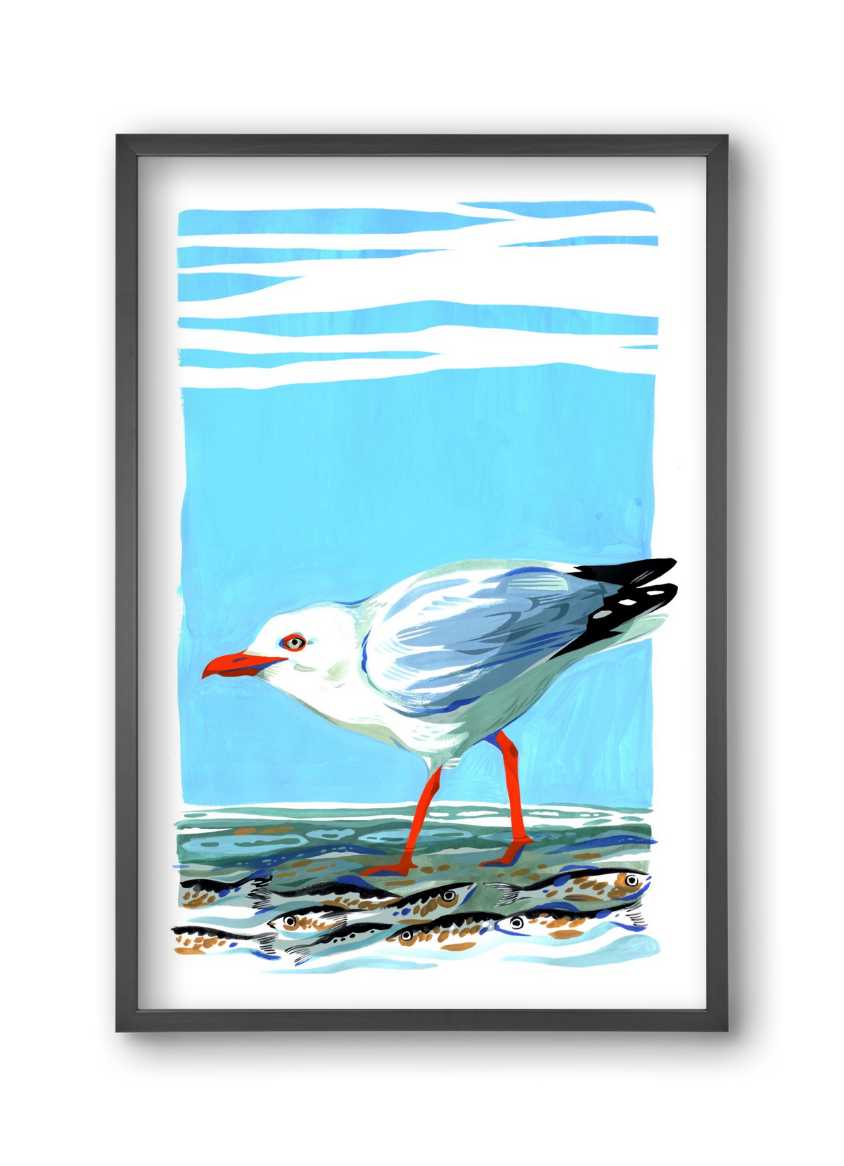 Seagull, 30x45 cm (30x45 cm), Fekete keret