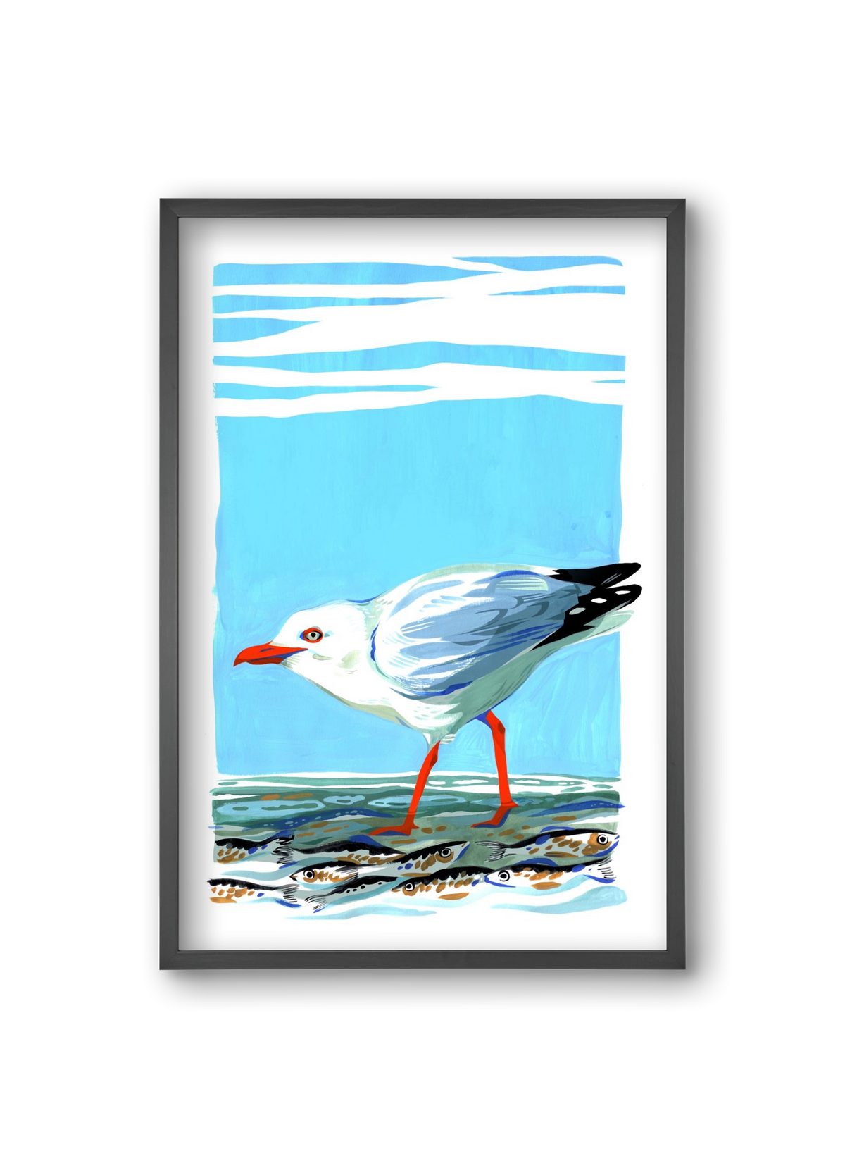 Seagull, 20x30 cm (20x30 cm), Fekete keret