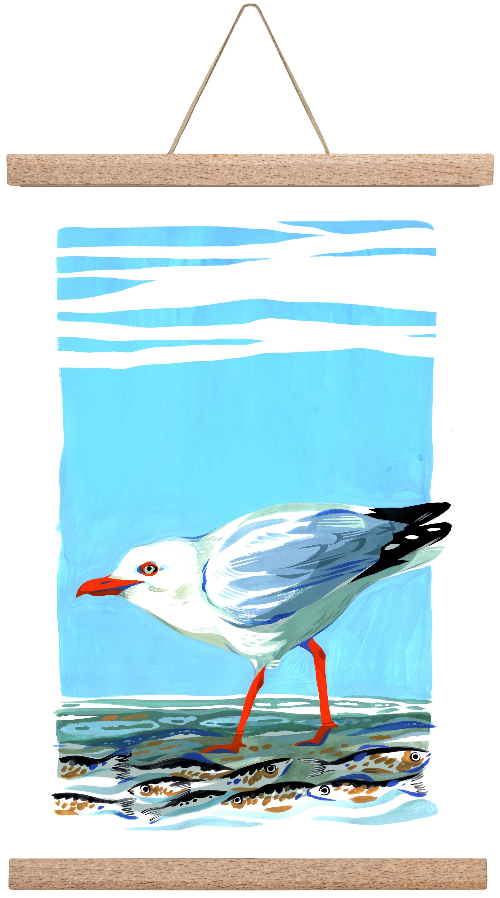 Seagull, 30x45 cm (30x45 cm), Tölgy akasztó