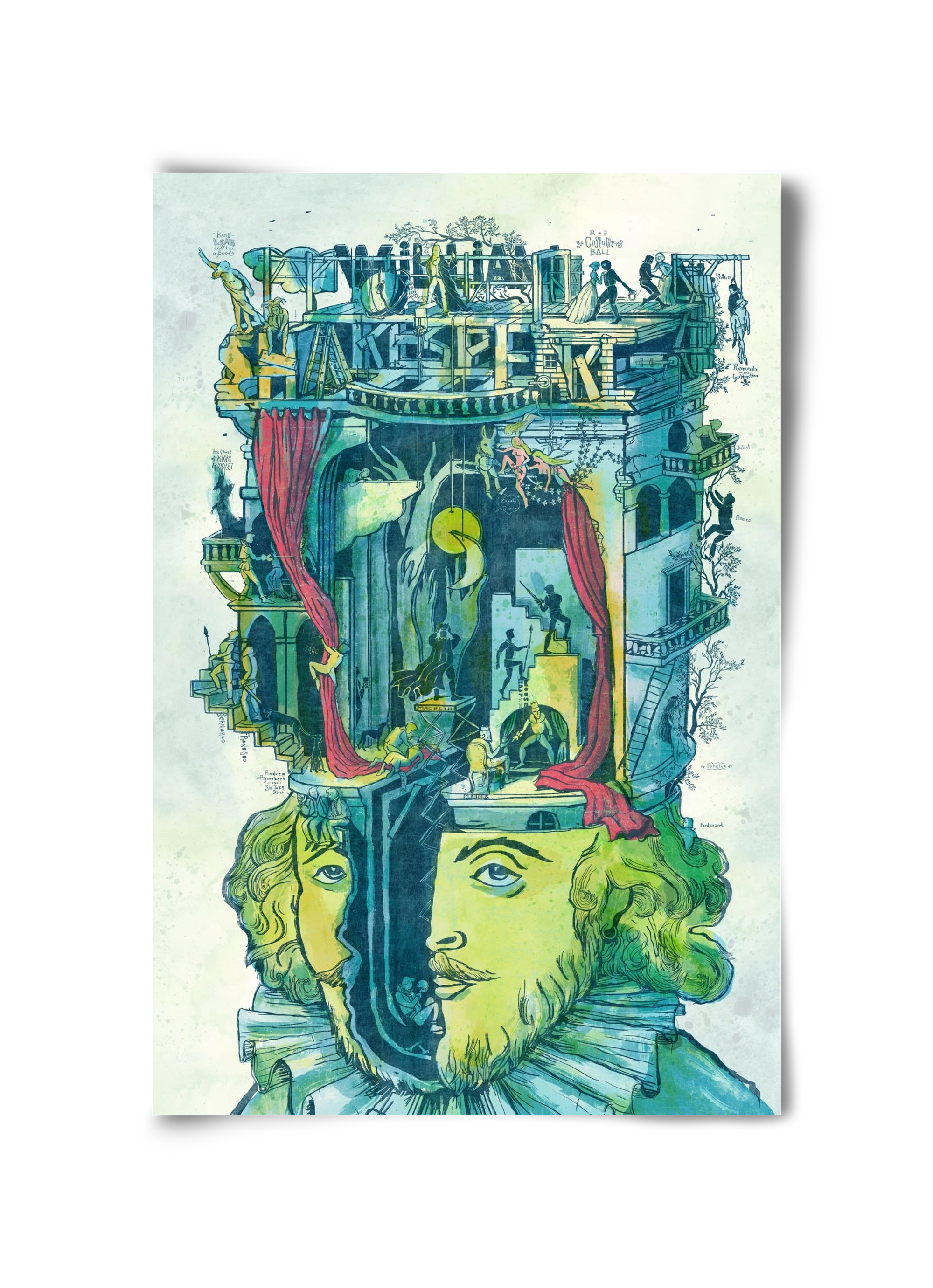 Shakespeare, 30x45 cm, Keret nélkül