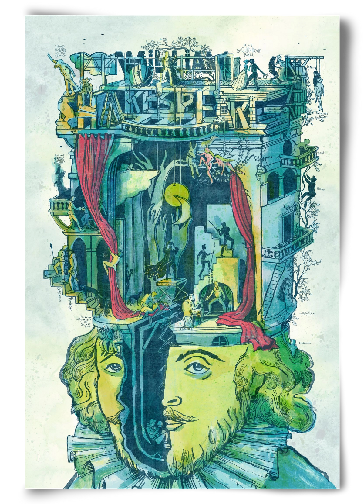 Shakespeare, 60x90 cm, Keret nélkül