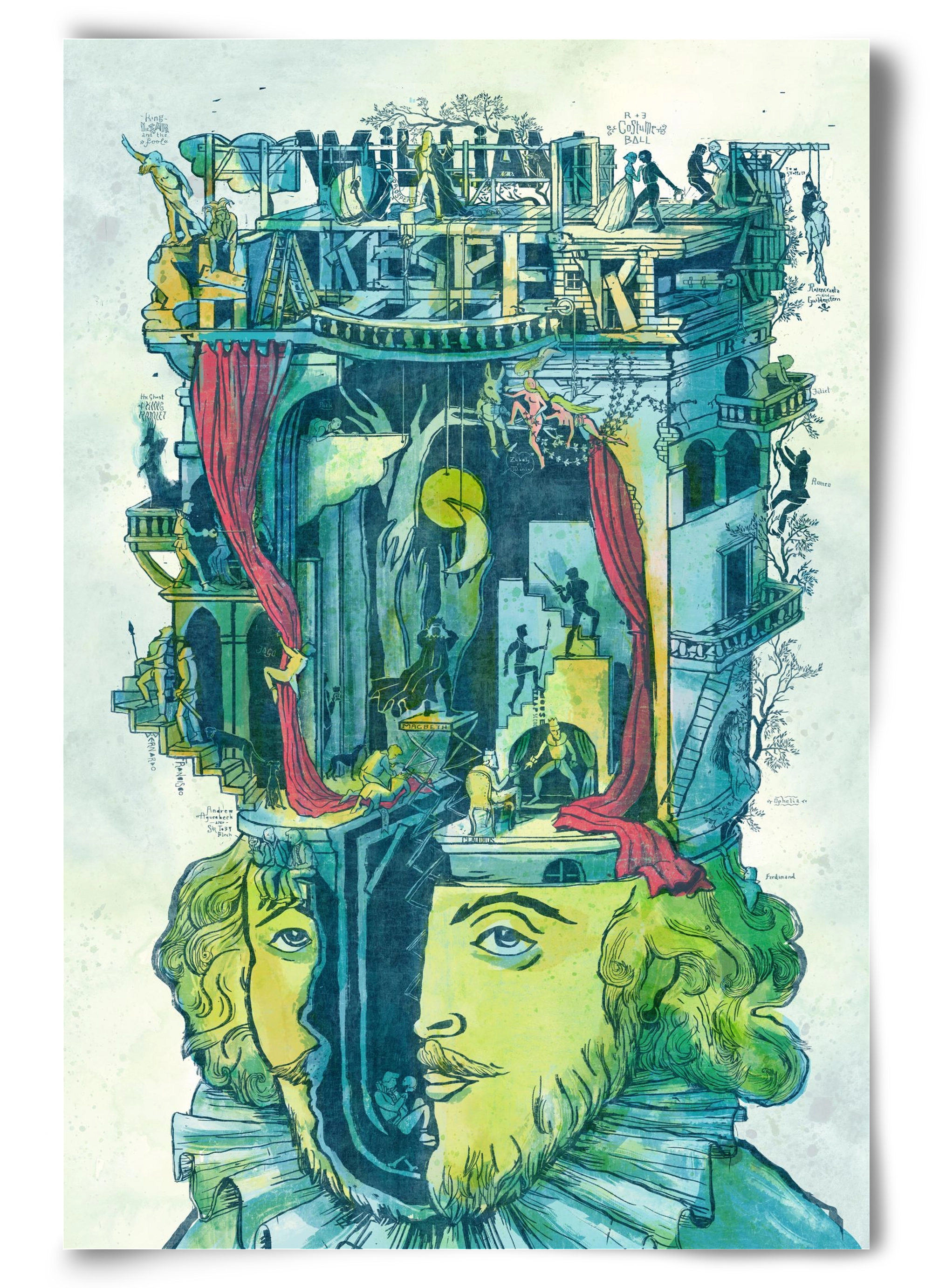 Shakespeare, 60x90 cm, Keret nélkül