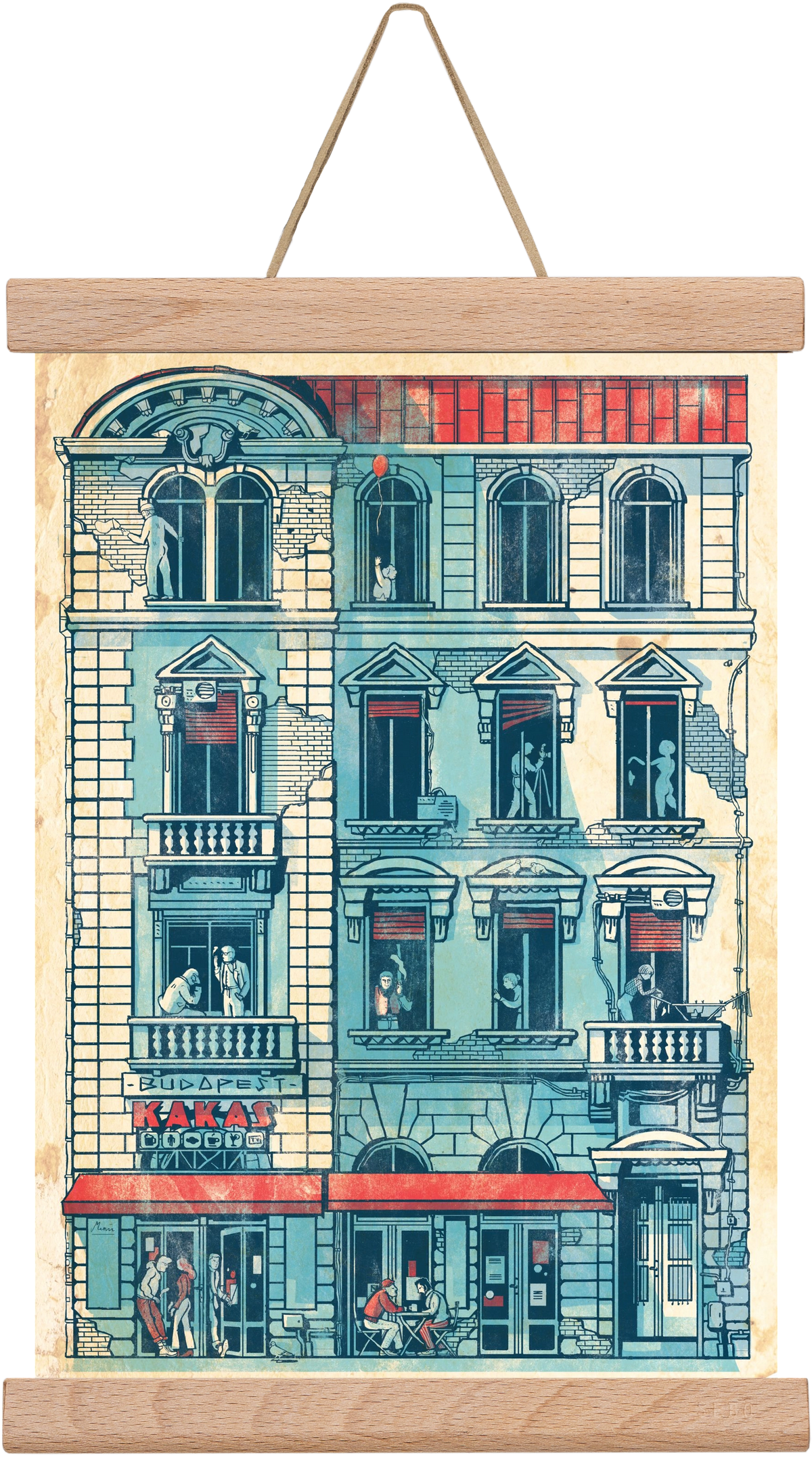 Akacfa street, 20x30 cm (20x30 cm), Tölgy akasztó