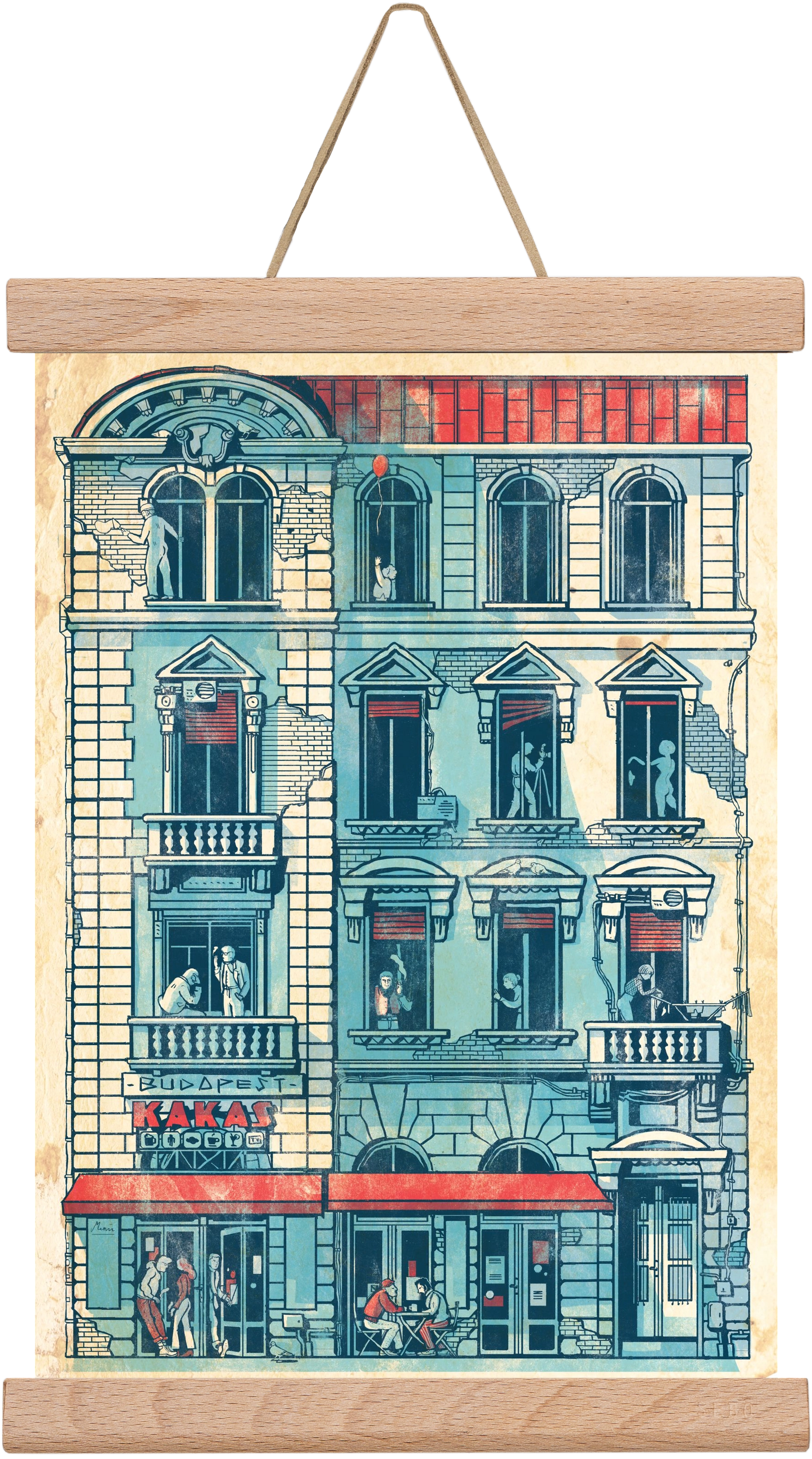 Akacfa street, 20x30 cm (20x30 cm), Tölgy akasztó